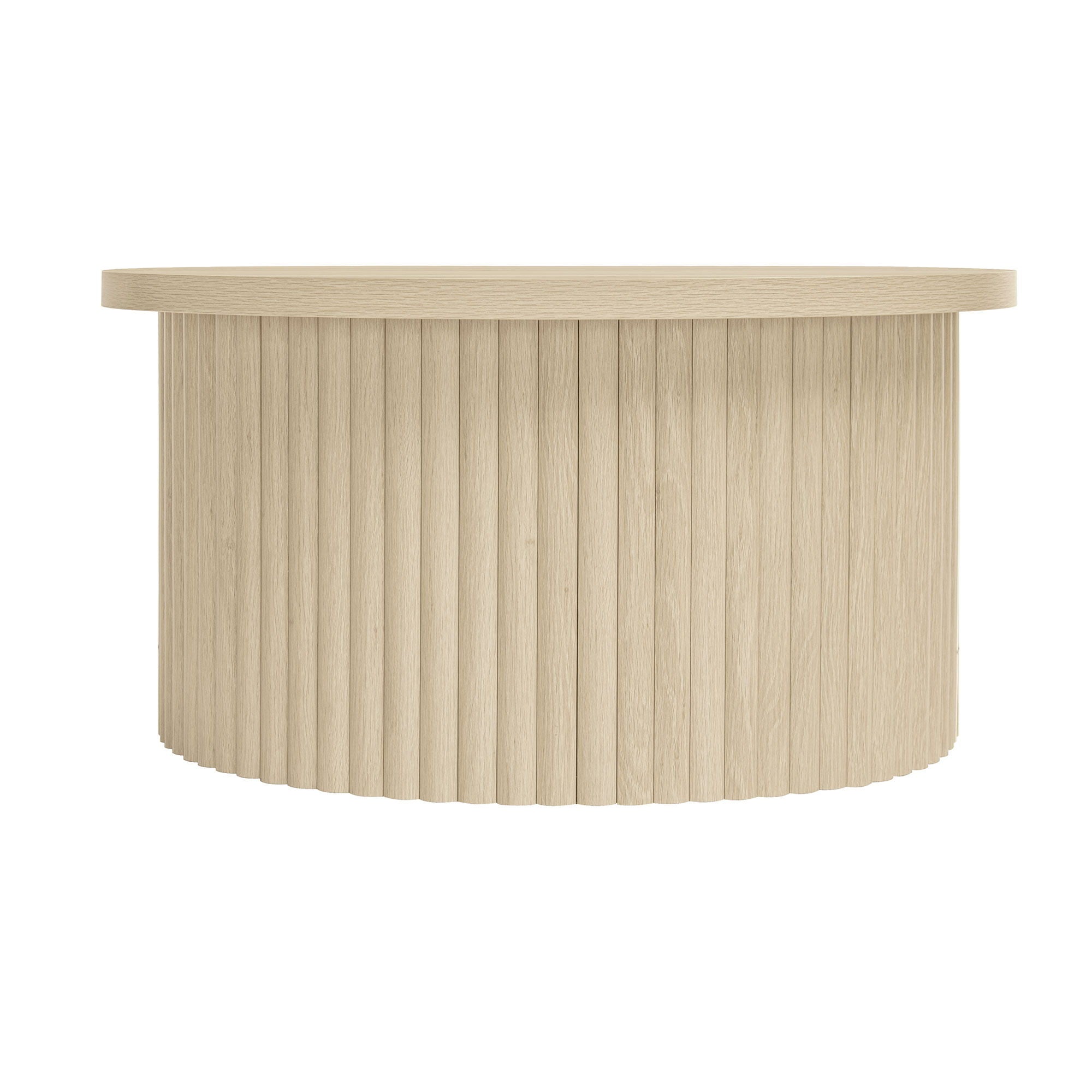 Coffee Table, Round Coffee Table, Modern Side Tables Accent End Table For Living Room, Apartment - Natural