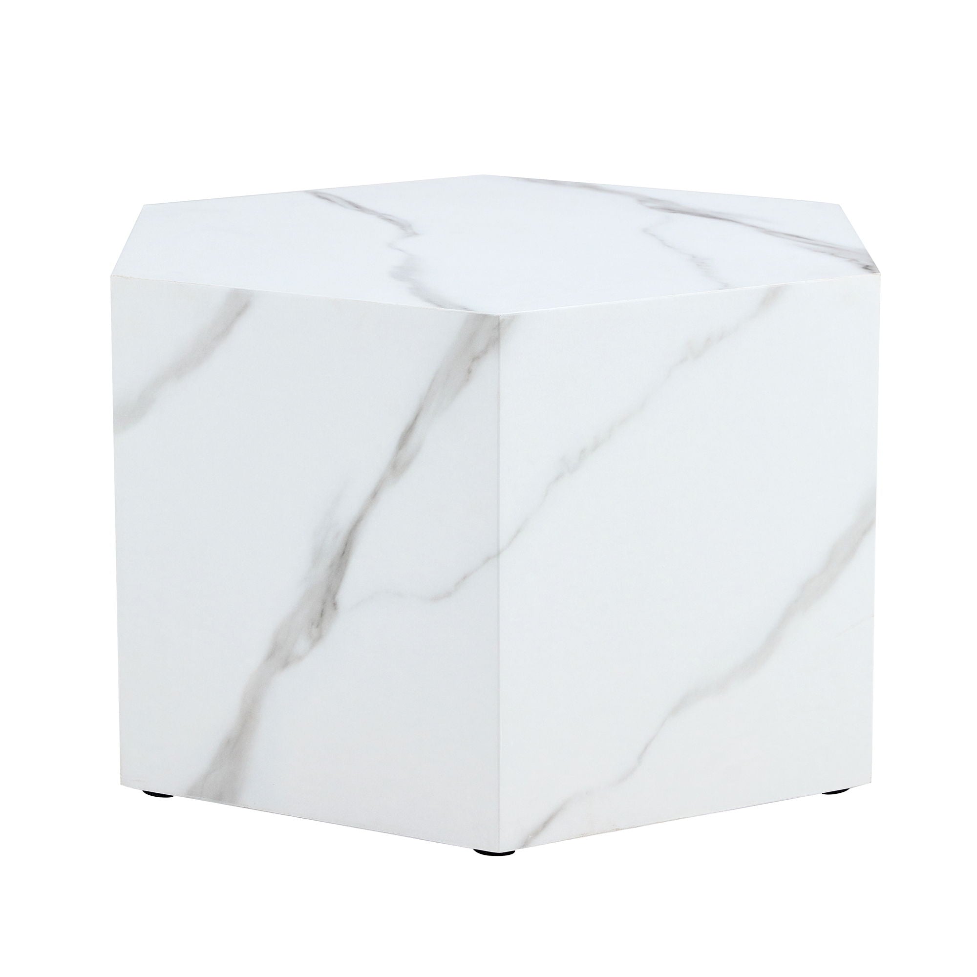 Modern Coffee Table With Complex Texture Patterns, Stylish And Durable Design - White