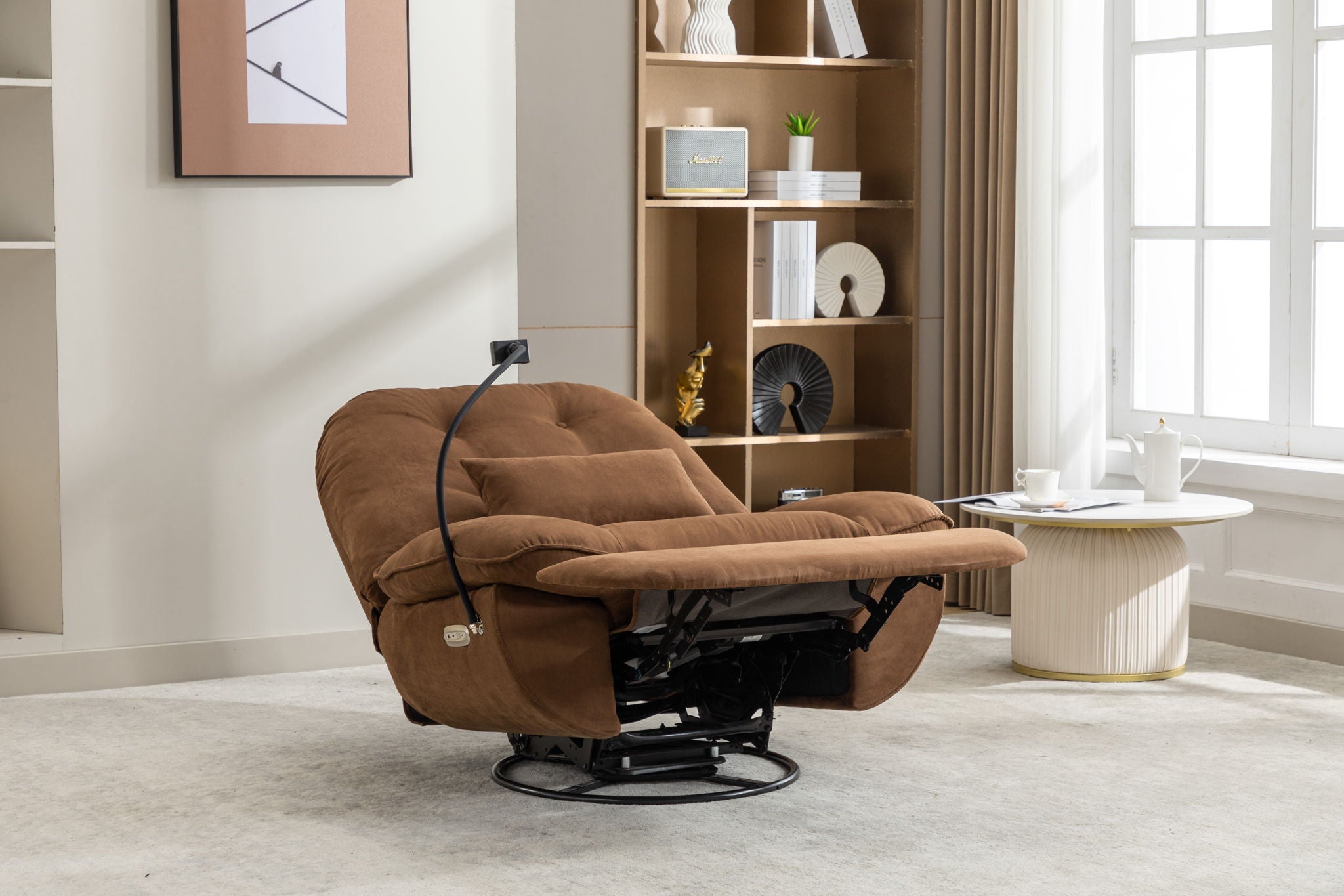 Power Recliner Swivel Glider USB Charger With Bluetooth Music Player, Sleep, Working, Game And Leisure