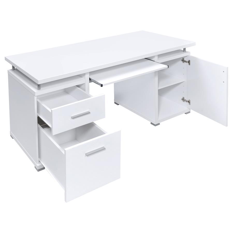Coaster Fine Furniture Tracy - 2-Drawer Office Computer Desk | Meri Furniture