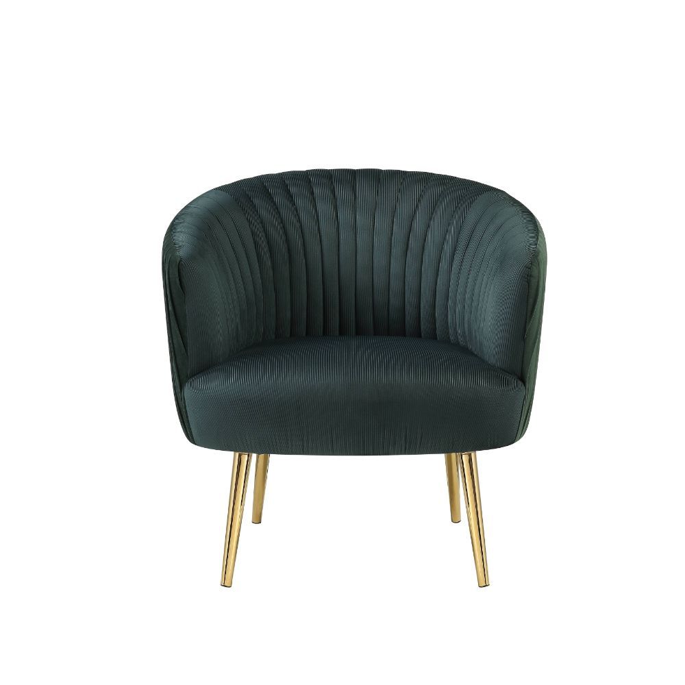 ACME Sigurd Accent Chair - Green & Gold | Meri Furniture