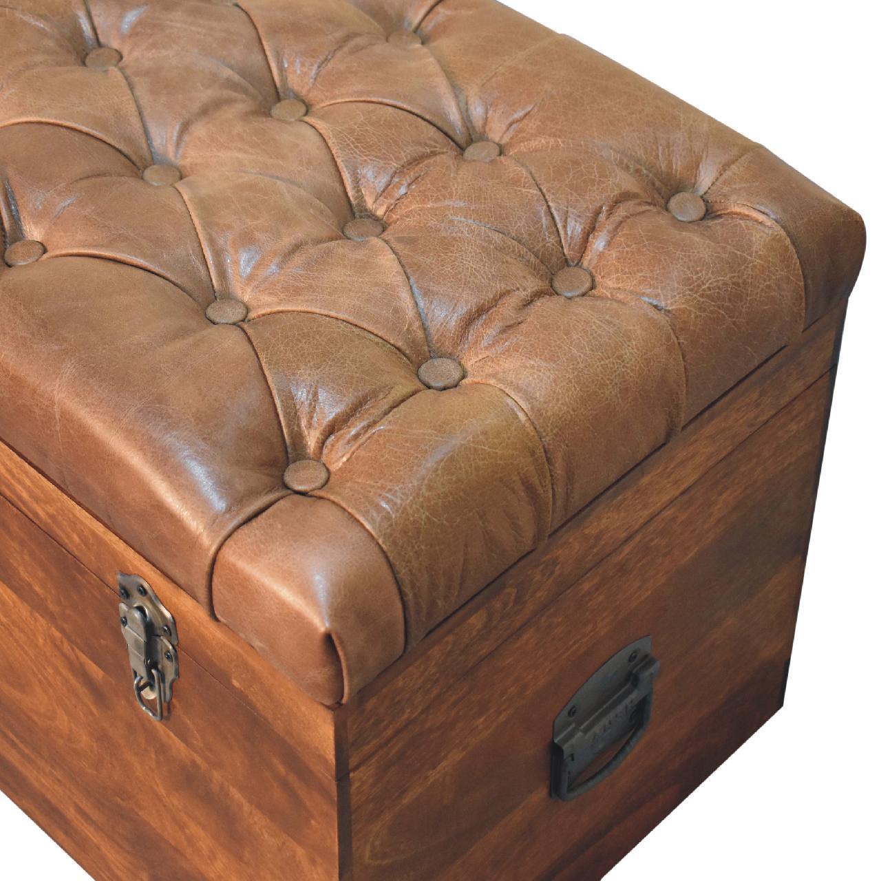 Buffalo - Leather Storage Trunk