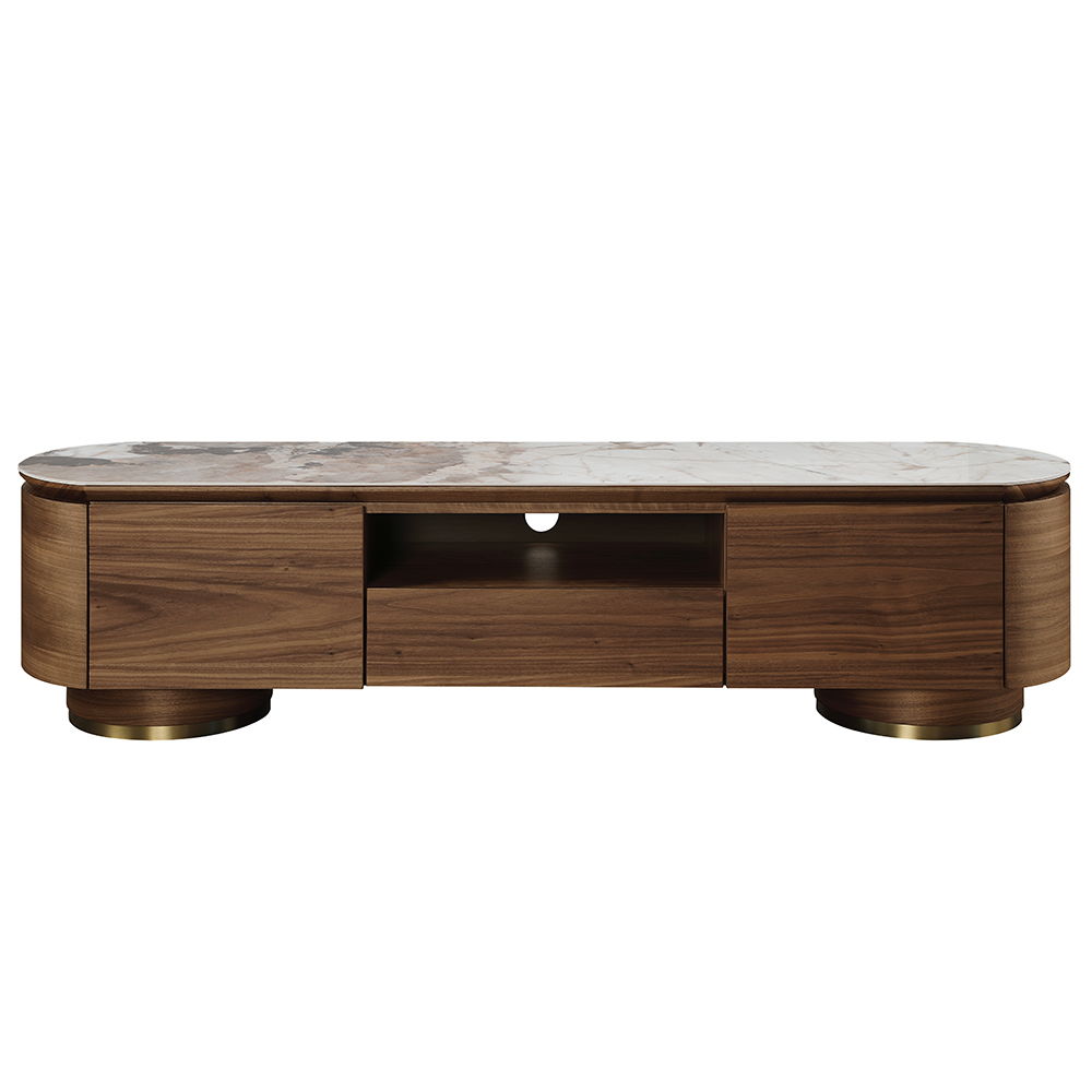ACME Willene - TV Stand With Ceramic Top - Dark Brown | Meri Furniture
