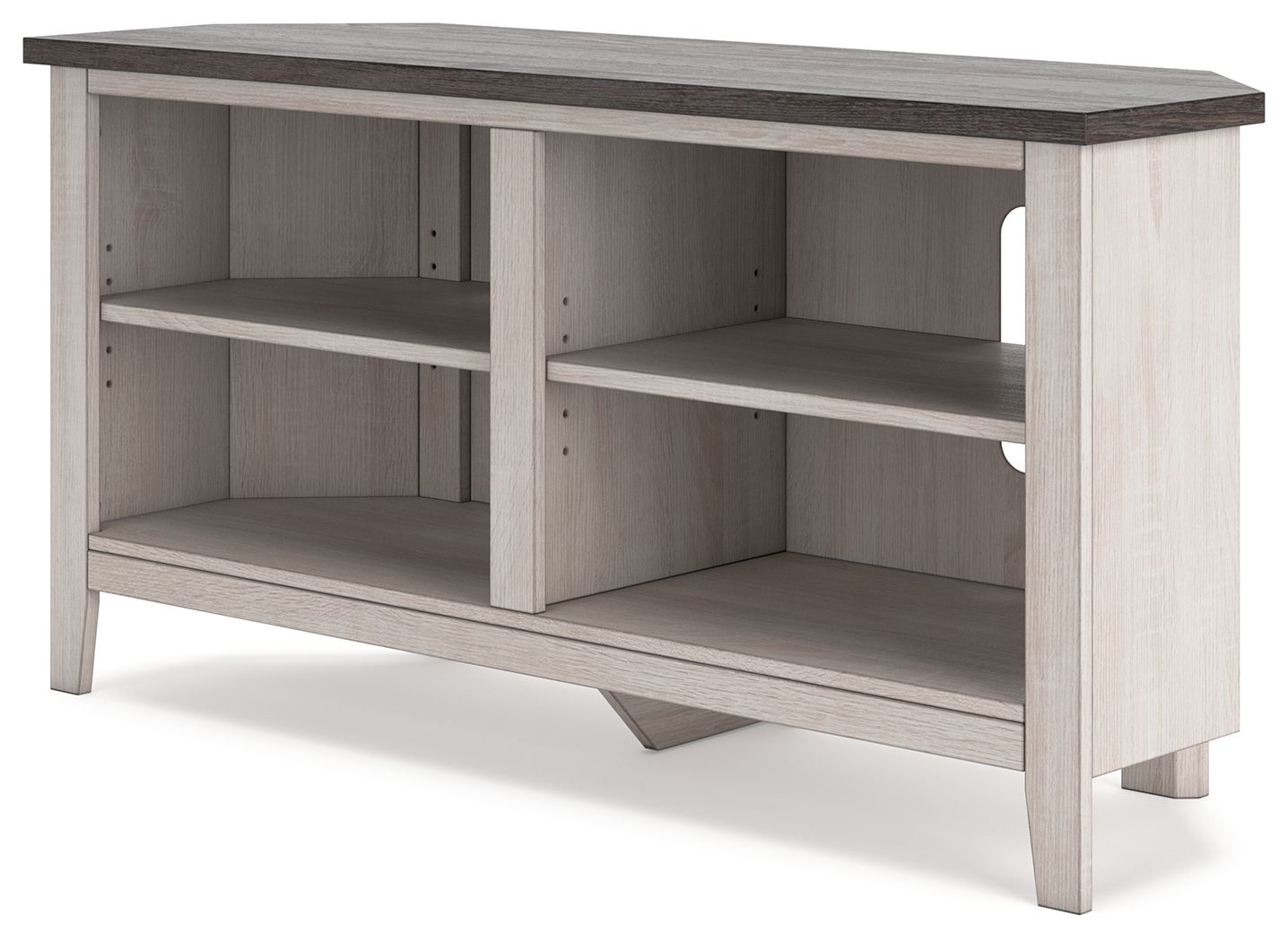 Signature Design by Ashley® Dorrinson - Two-tone - Small Corner TV Stand | Meri Furniture