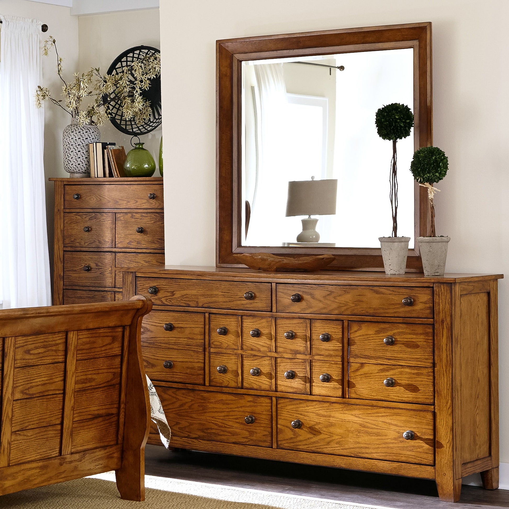 Liberty Furniture Grandpas Cabin - 7 Drawer Dresser - Light Brown | Meri Furniture