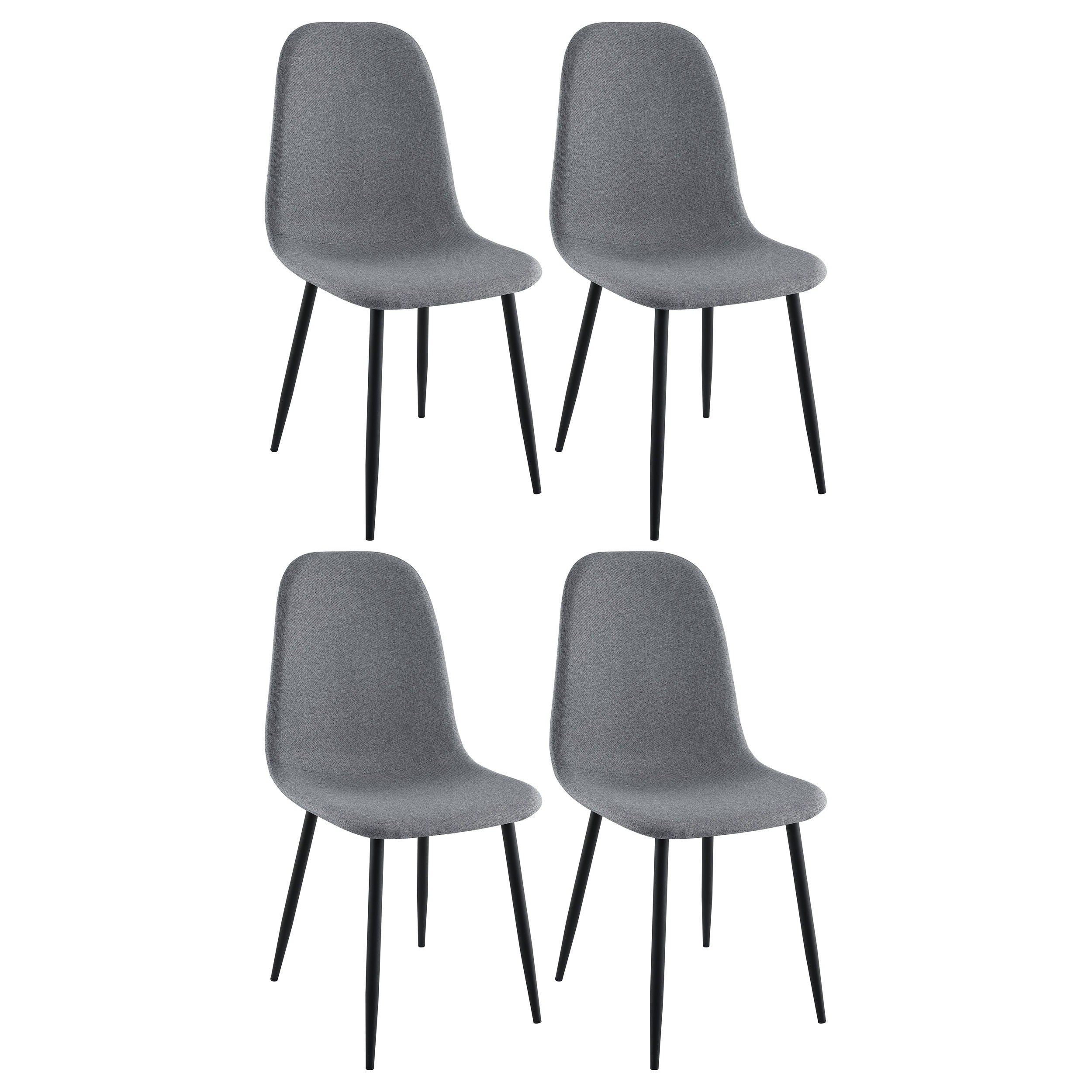 Coaster Fine Furniture Dennison - Upholstered Dining Side Chair (Set of 4) - Gray | Meri Furniture