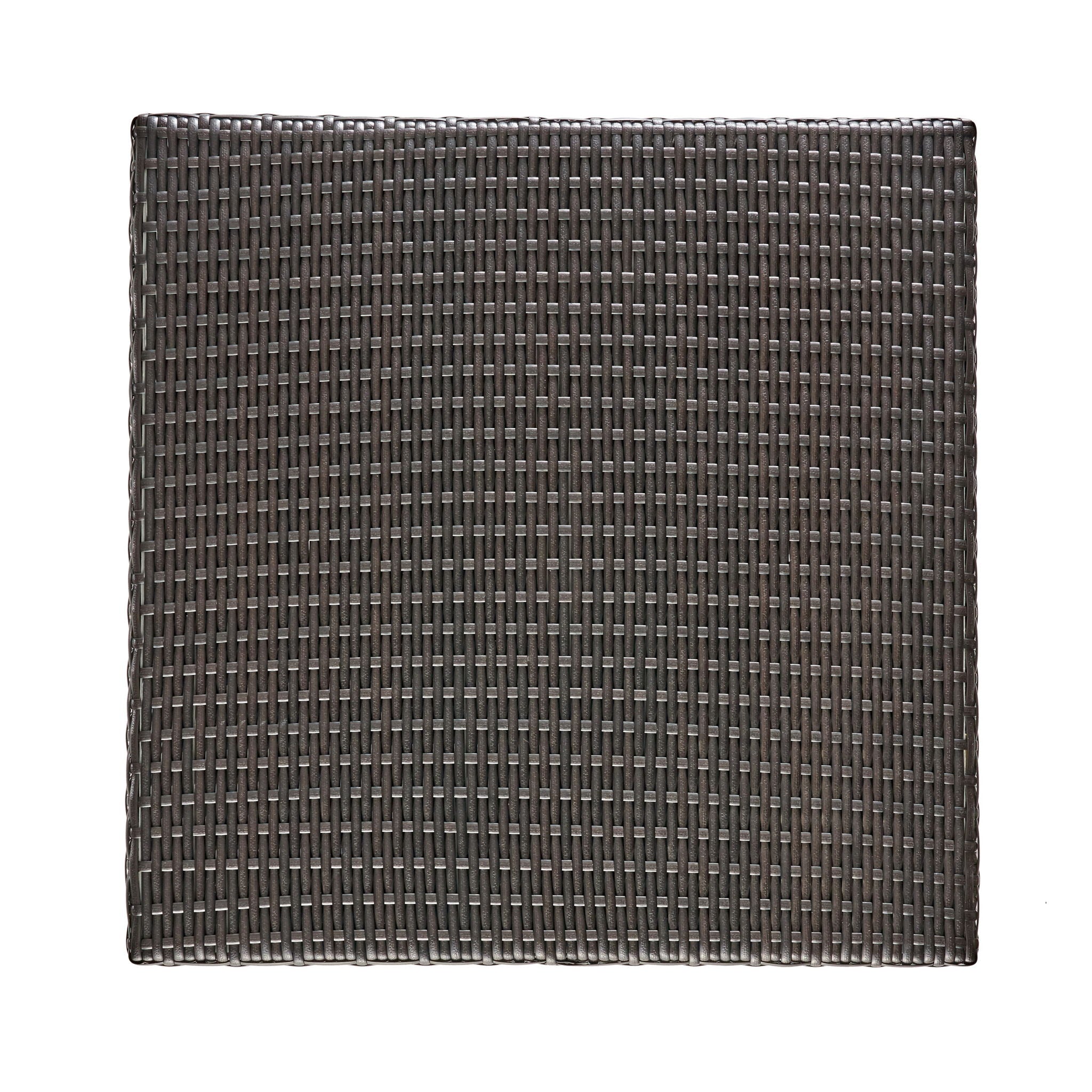 Outdoor Square Rattan Bar Table With Iron Frame - Multi Brown