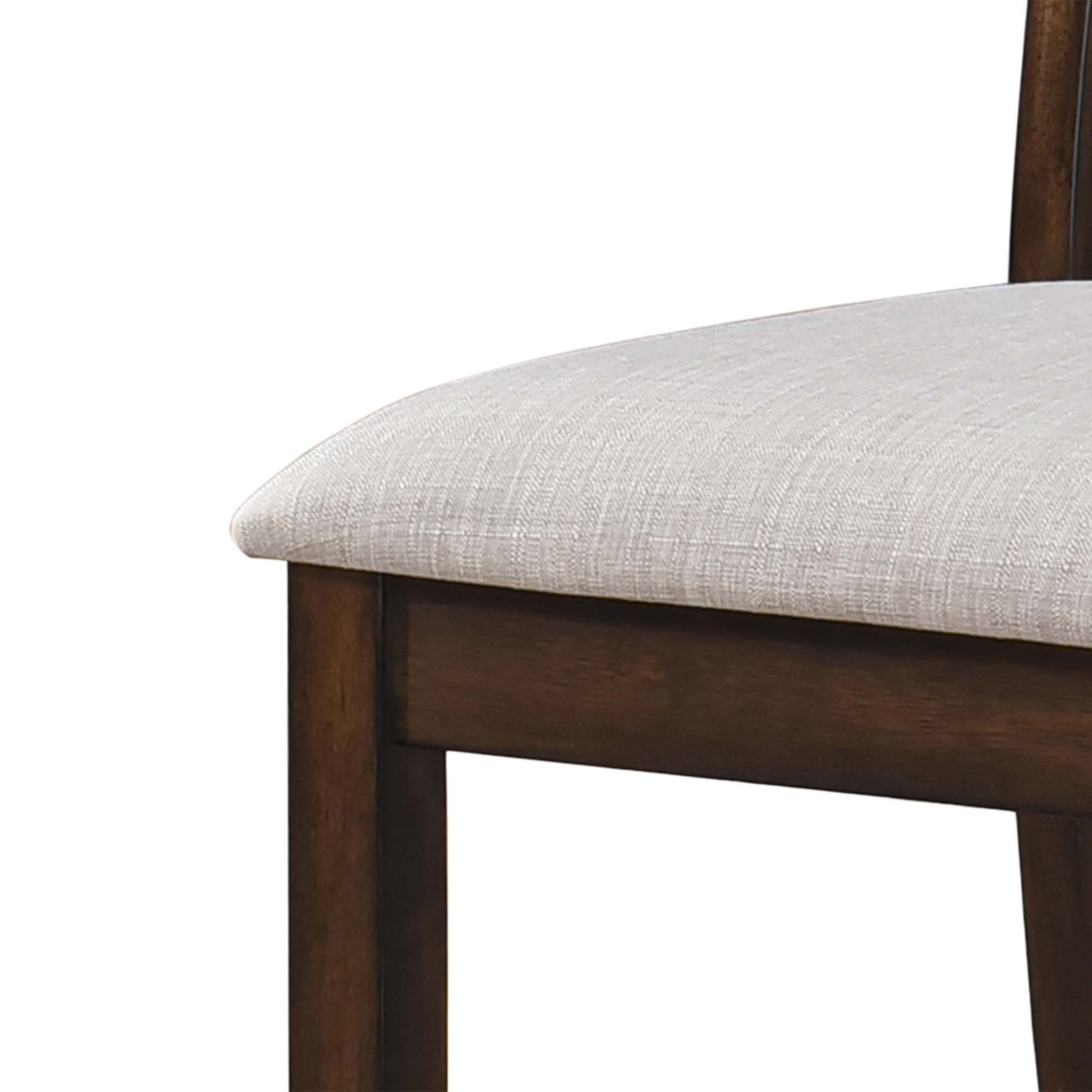 2 Pieces Set Dining Side Chair Rustic Modern Farmhouse Design Retro Design Easy To Assembly - Antique Dark Oak