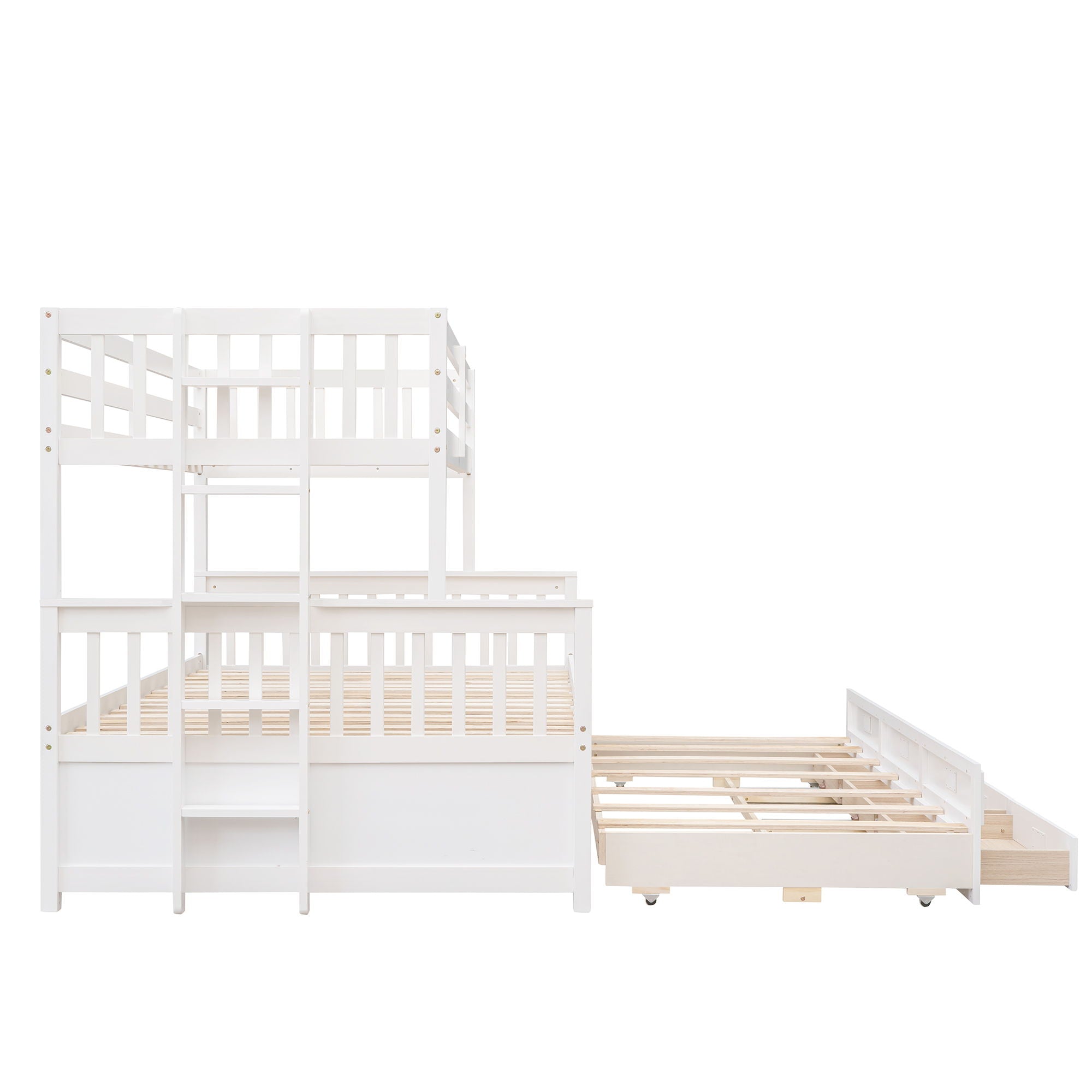 Bunk Bed With Twin Size Trundle And Drawers