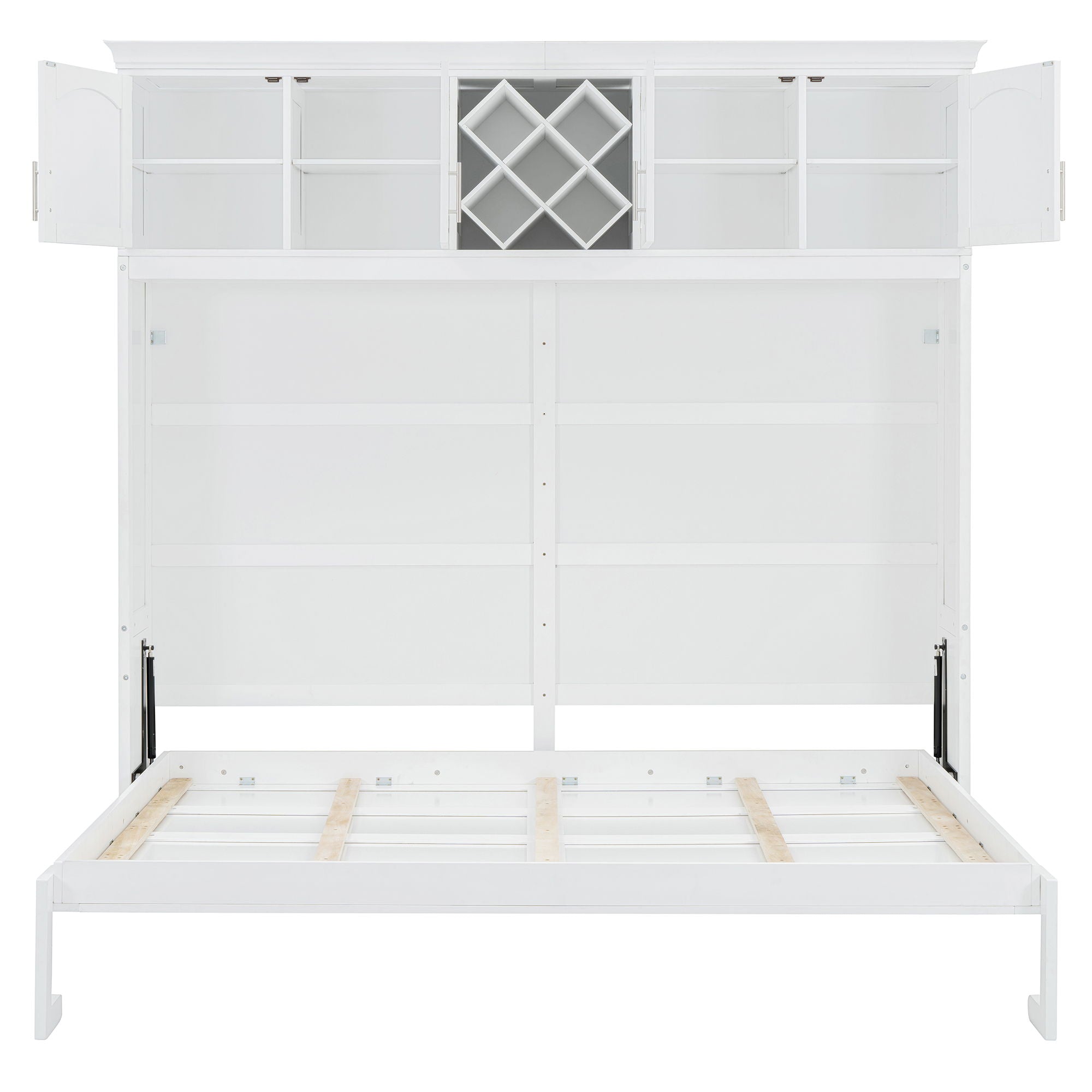 Murphy Wall Bed With Top Cabinets & Wine Rack