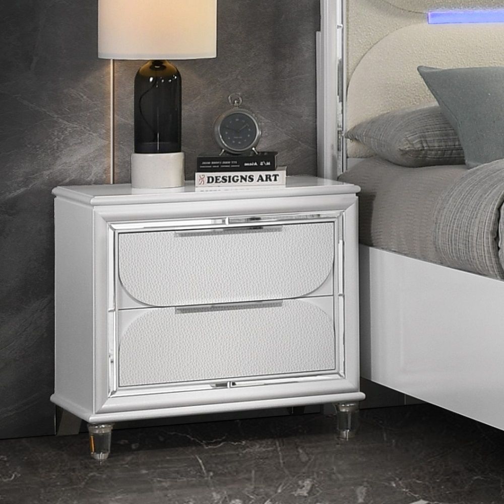 ACME Tarian - Nightstand - Pearl White | Meri Furniture