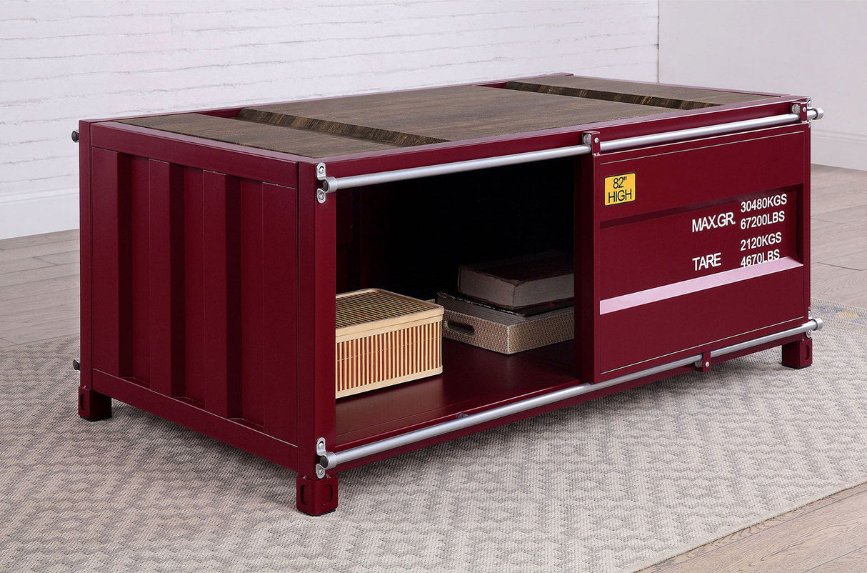 Furniture of America Dicargo - Coffee Table - Red | Meri Furniture