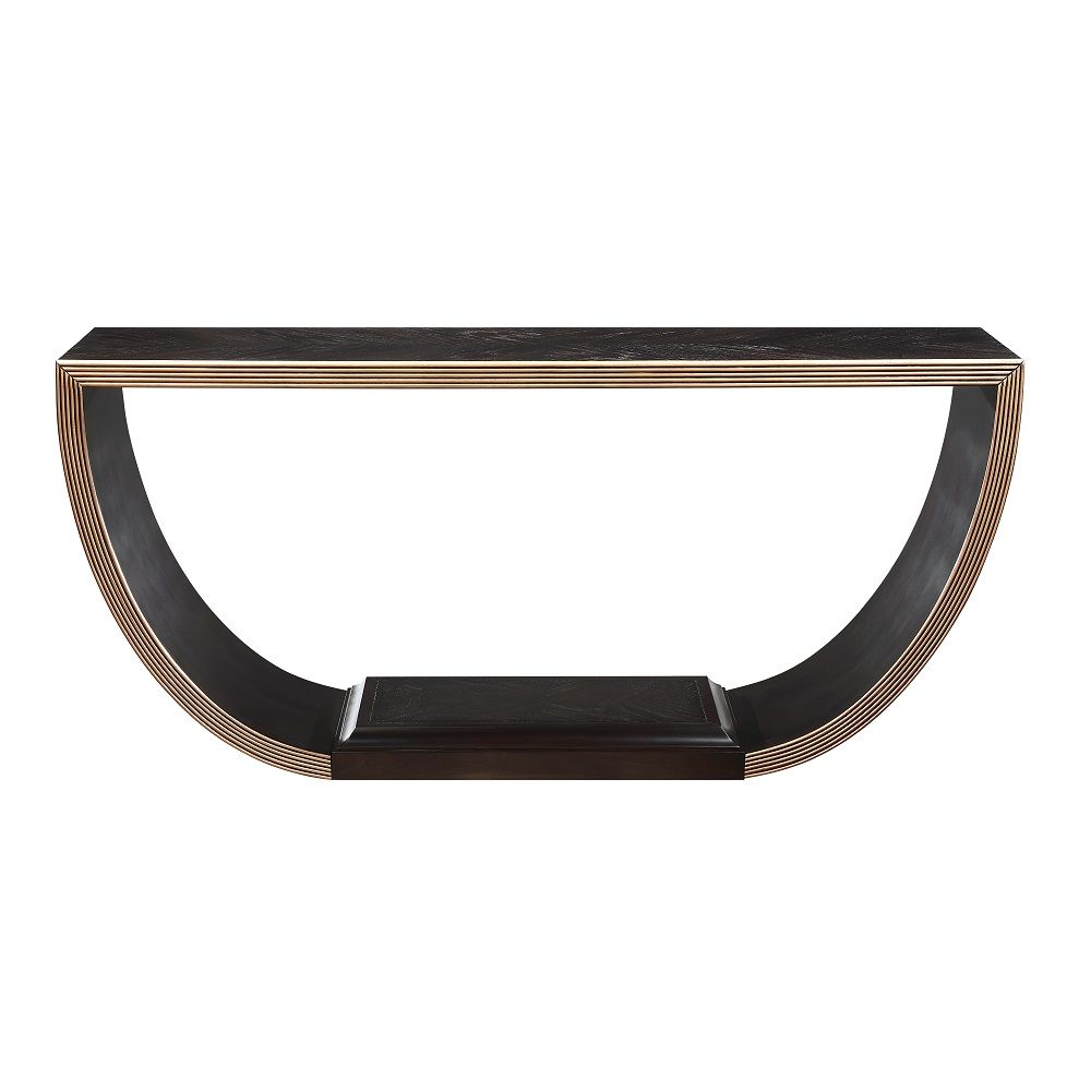ACME Maceo - Console Table - Black & Gold | Meri Furniture