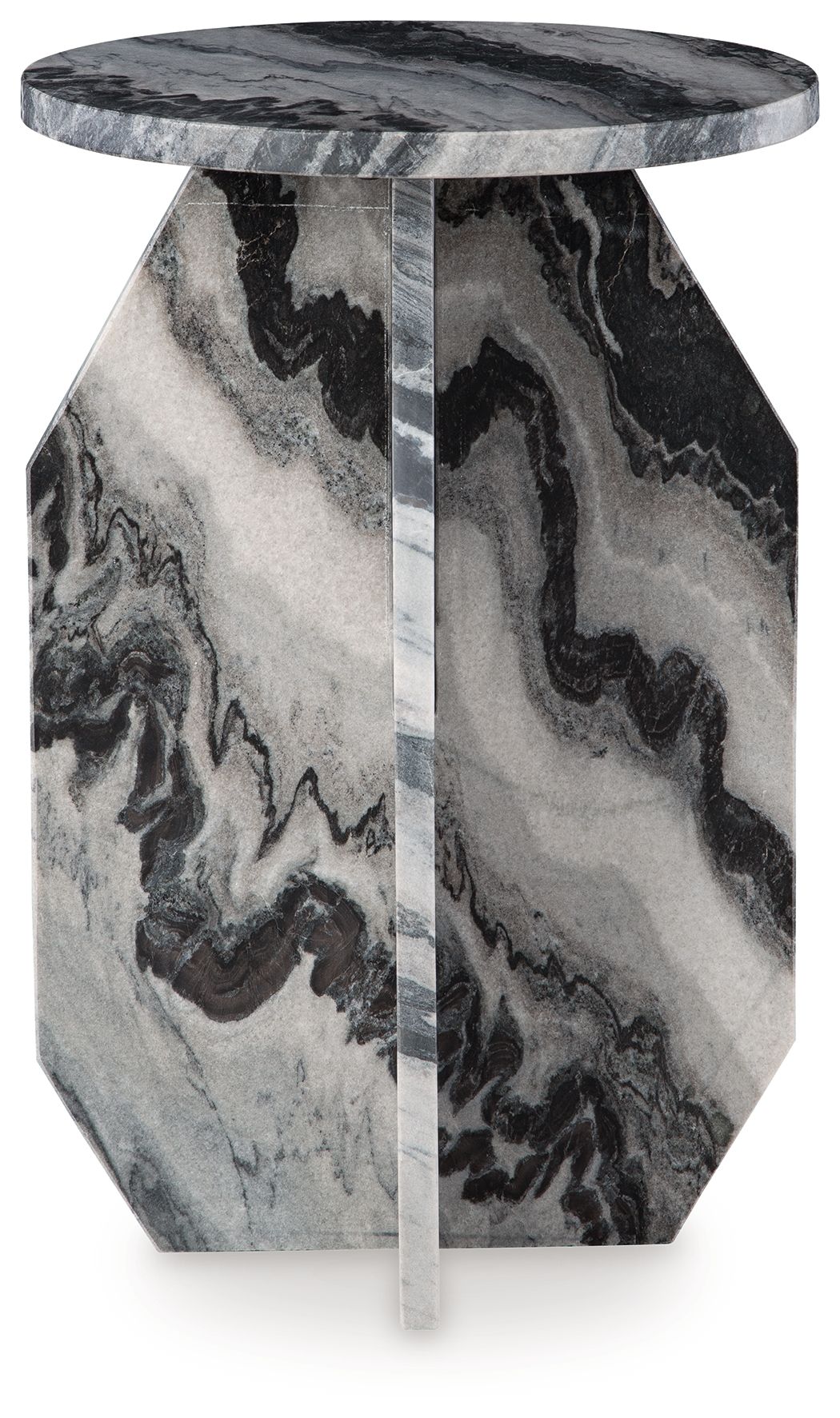 Signature Design by Ashley® Wrenlane - Black / White / Taupe - Accent Table | Meri Furniture