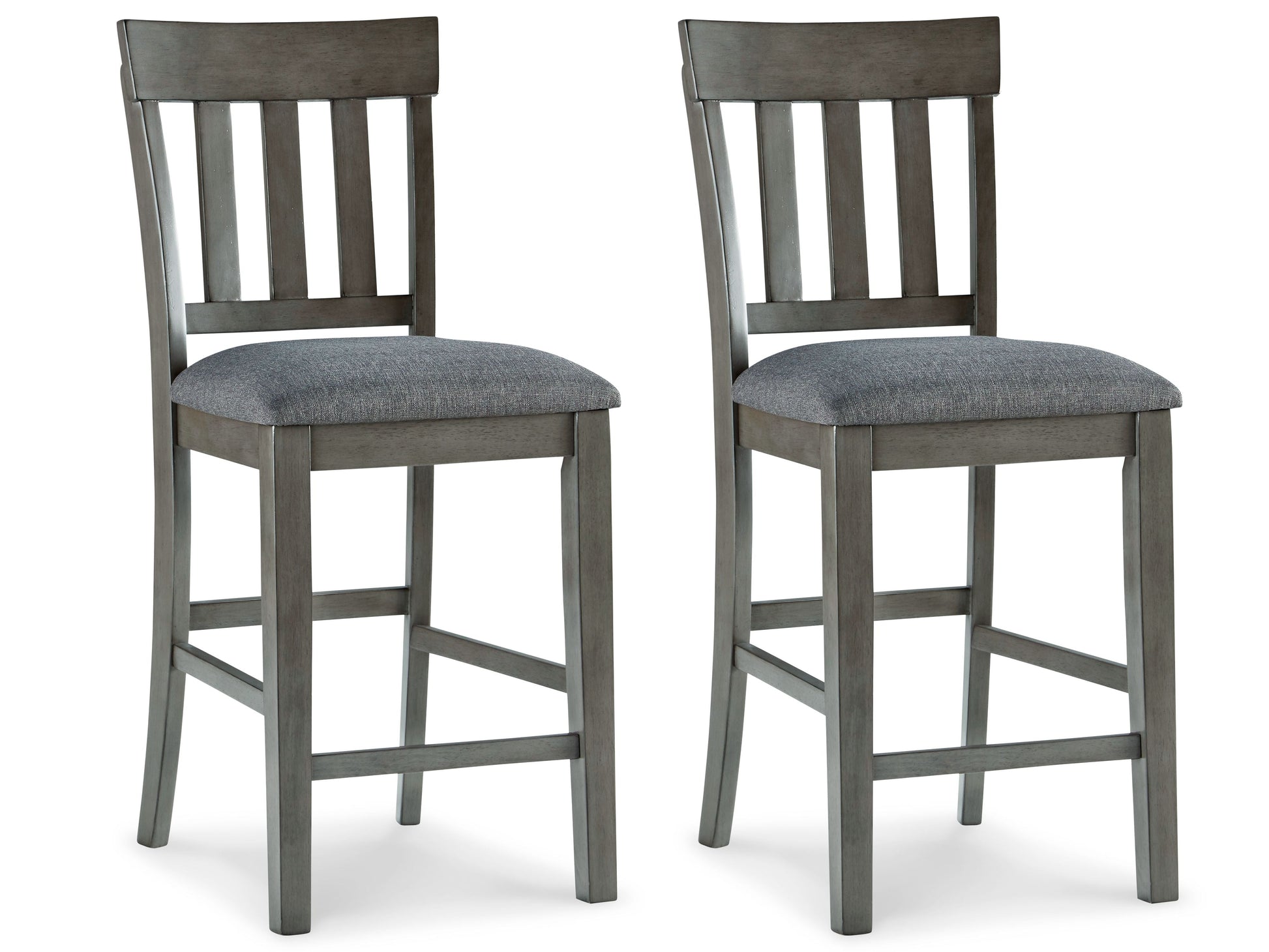 Ashley Furniture Hallanden - Black / Gray - Upholstered Barstool (Set of 2) | Meri Furniture