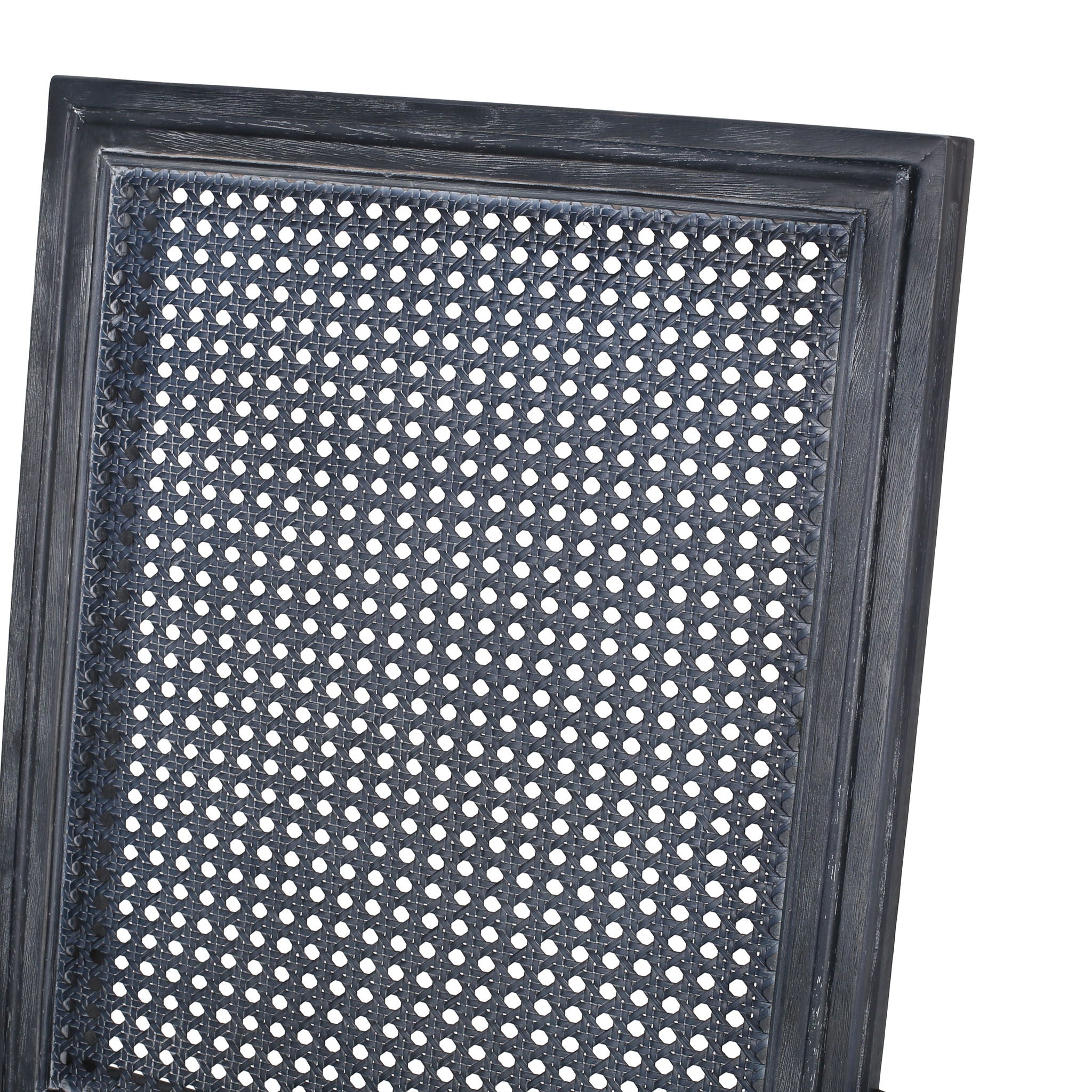 Elegant French Country Style Dining Chair With Cane Backrest