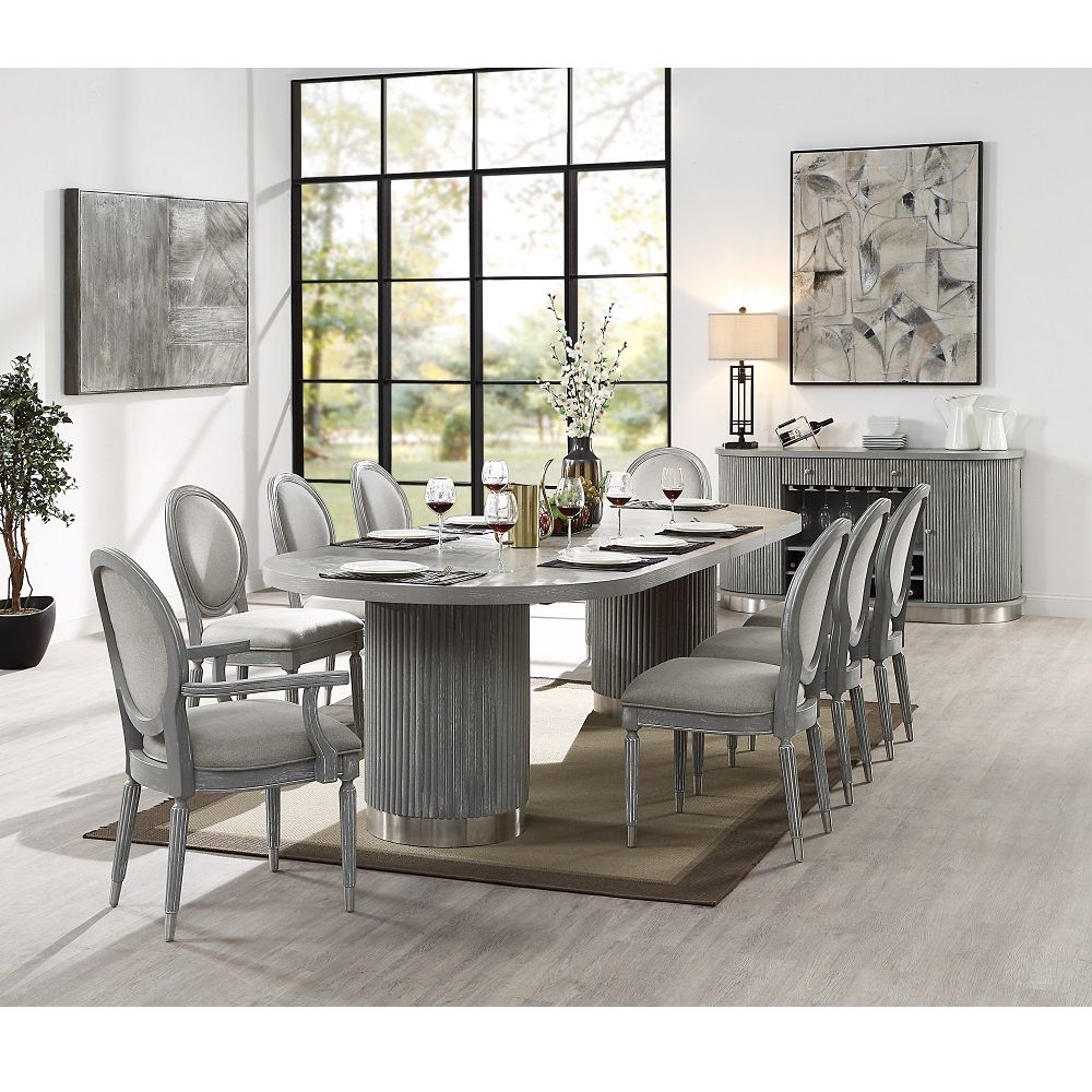 ACME Adalynn - Side Chair (Set of 2) - Gray | Meri Furniture