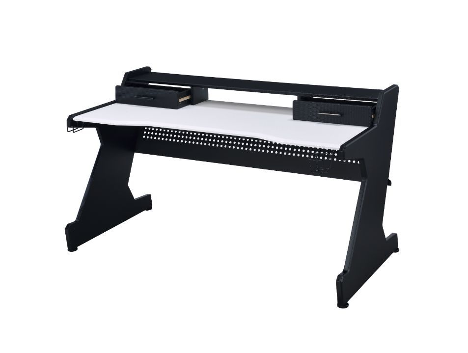 ACME Bigga - Gaming Table - Black & White Finish | Meri Furniture