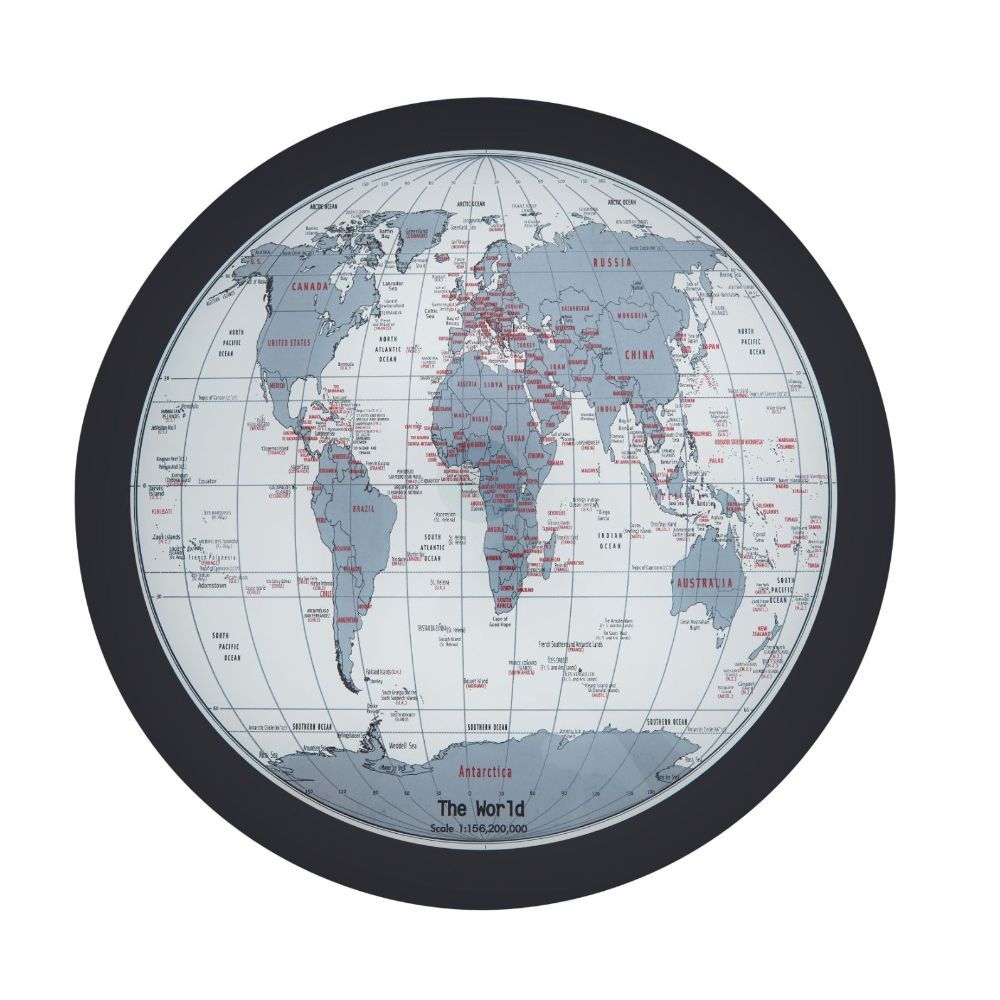 ACME Boli - End Table - Black & Map Glass | Meri Furniture