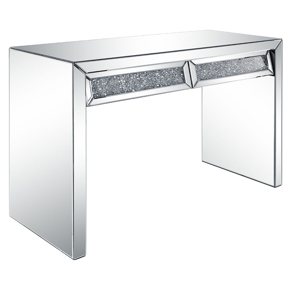 Noralie - Console Table Faux Diamonds - Mirrored