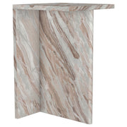Coaster Fine Furniture Bowdoin - Genuine Marble Accent Side Table - Gray | Meri Furniture