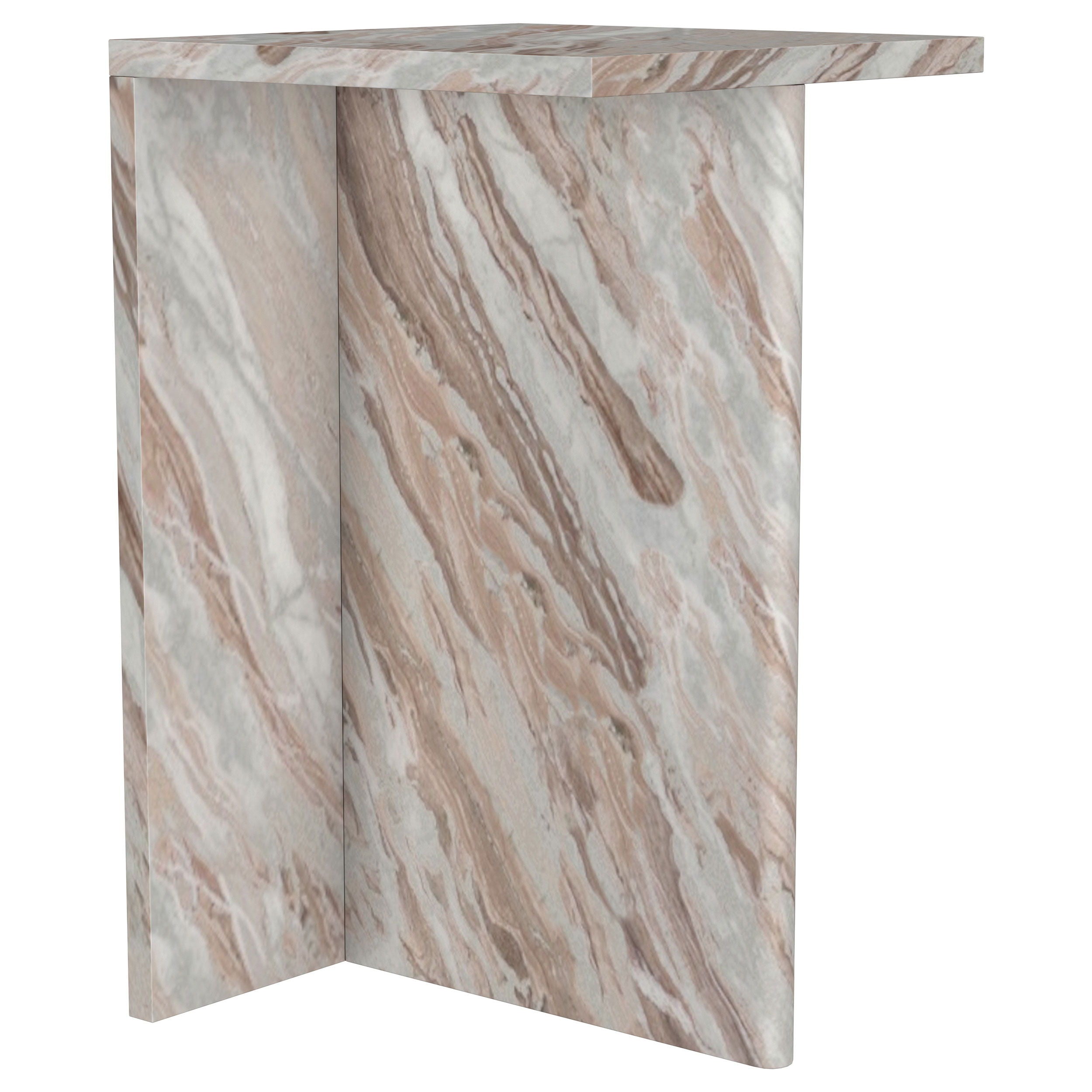 Coaster Fine Furniture Bowdoin - Genuine Marble Accent Side Table - Gray | Meri Furniture