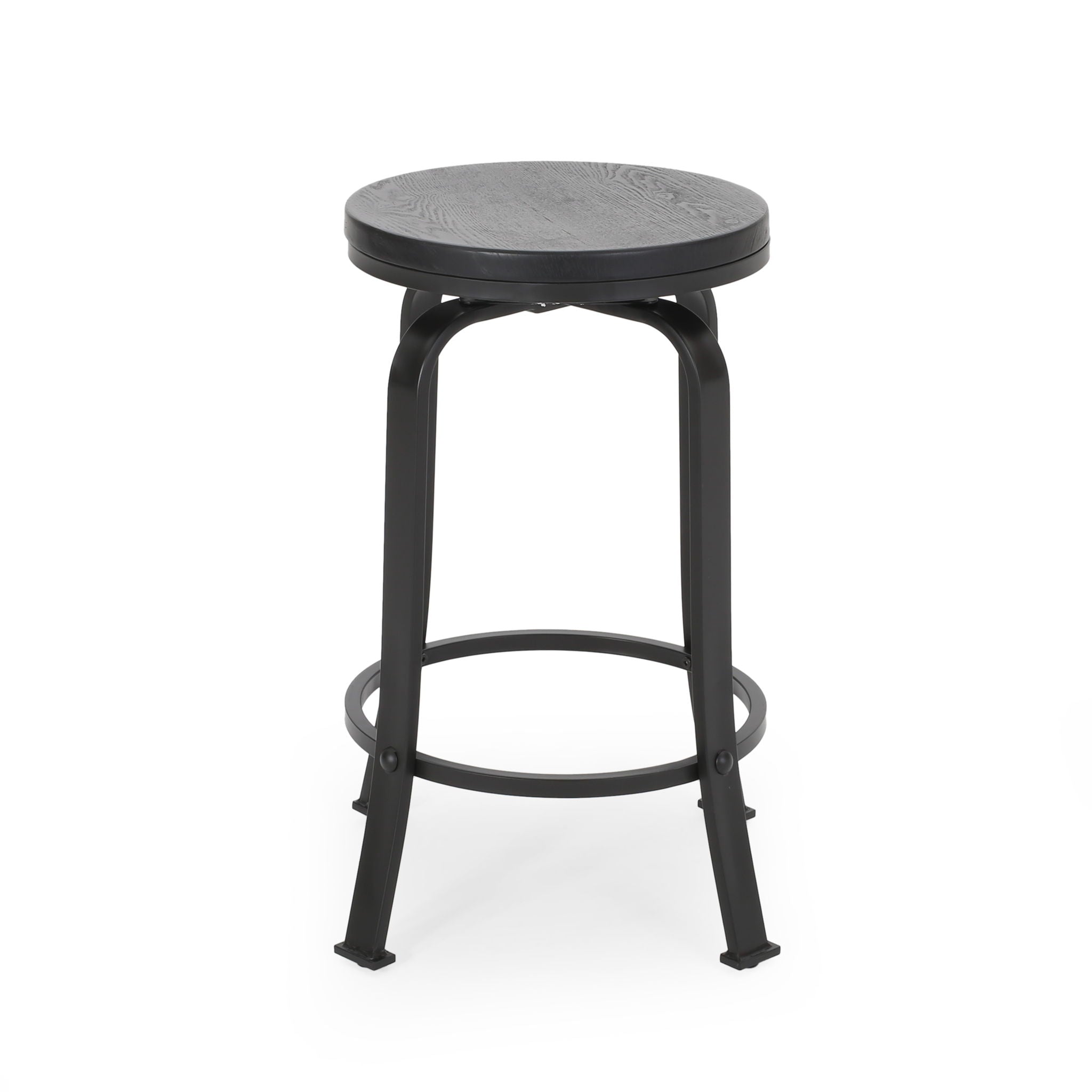 Modern Industrial Counter Stool Set With Swivel Function