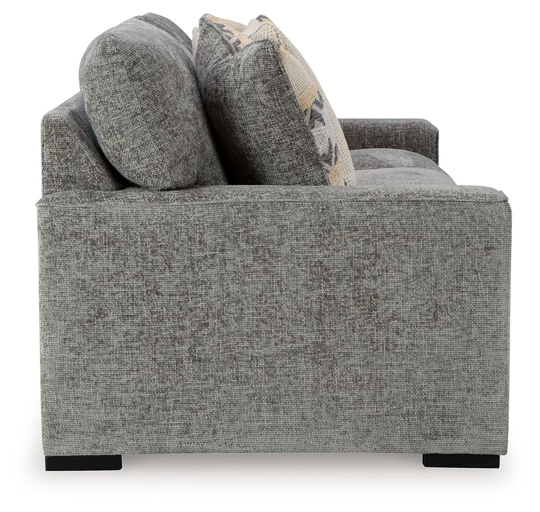 Signature Design by Ashley® Dunmor - Graphite - Sofa | Meri Furniture