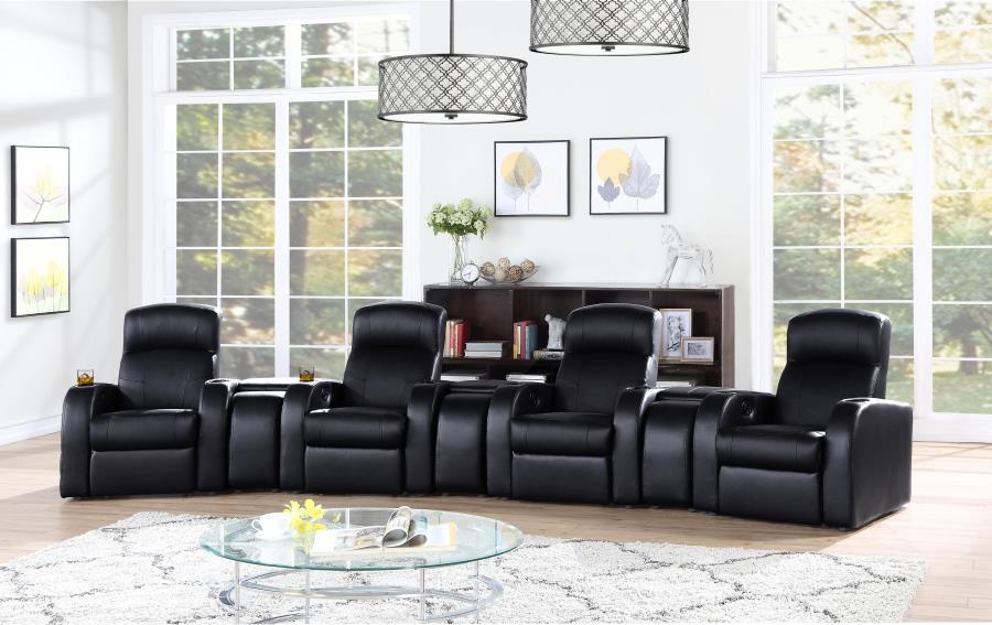 Coaster Fine Furniture Cyrus - Upholstered Home Theater Seating | Meri Furniture