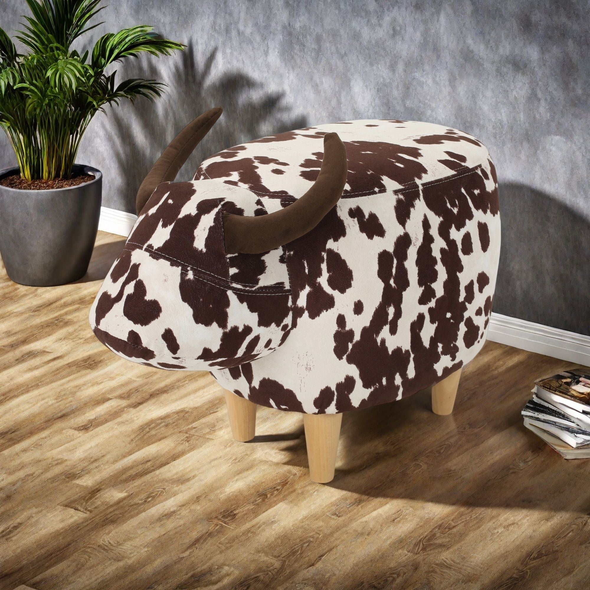 Cow Shaped Ottoman Footstool