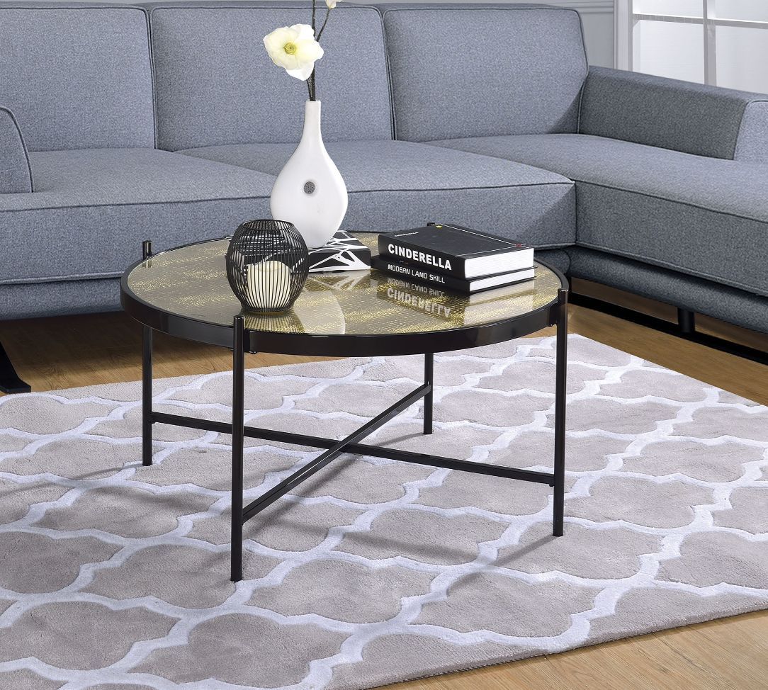 ACME Bage II - Coffee Table - Black & Glass | Meri Furniture