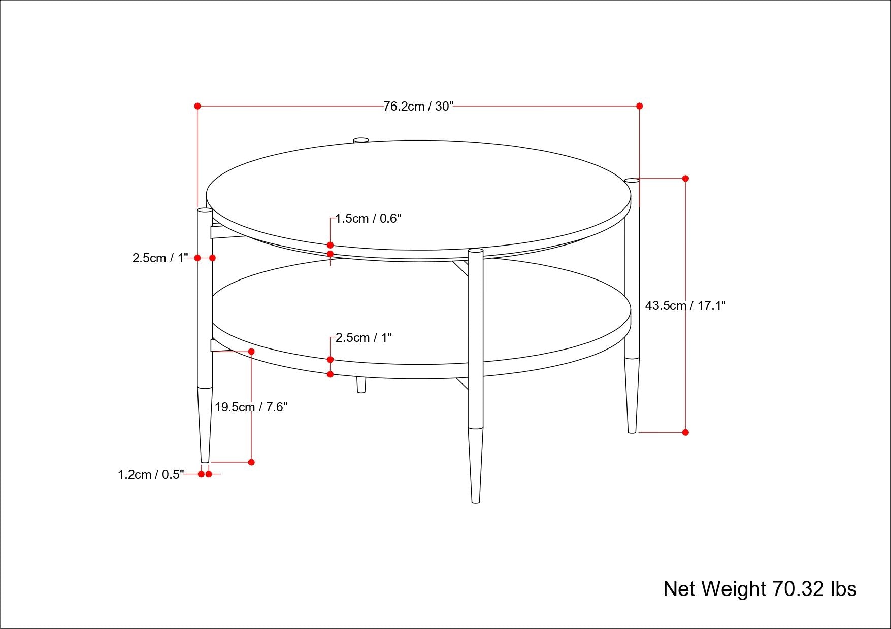 Wagner - Round Marble & Wood Table