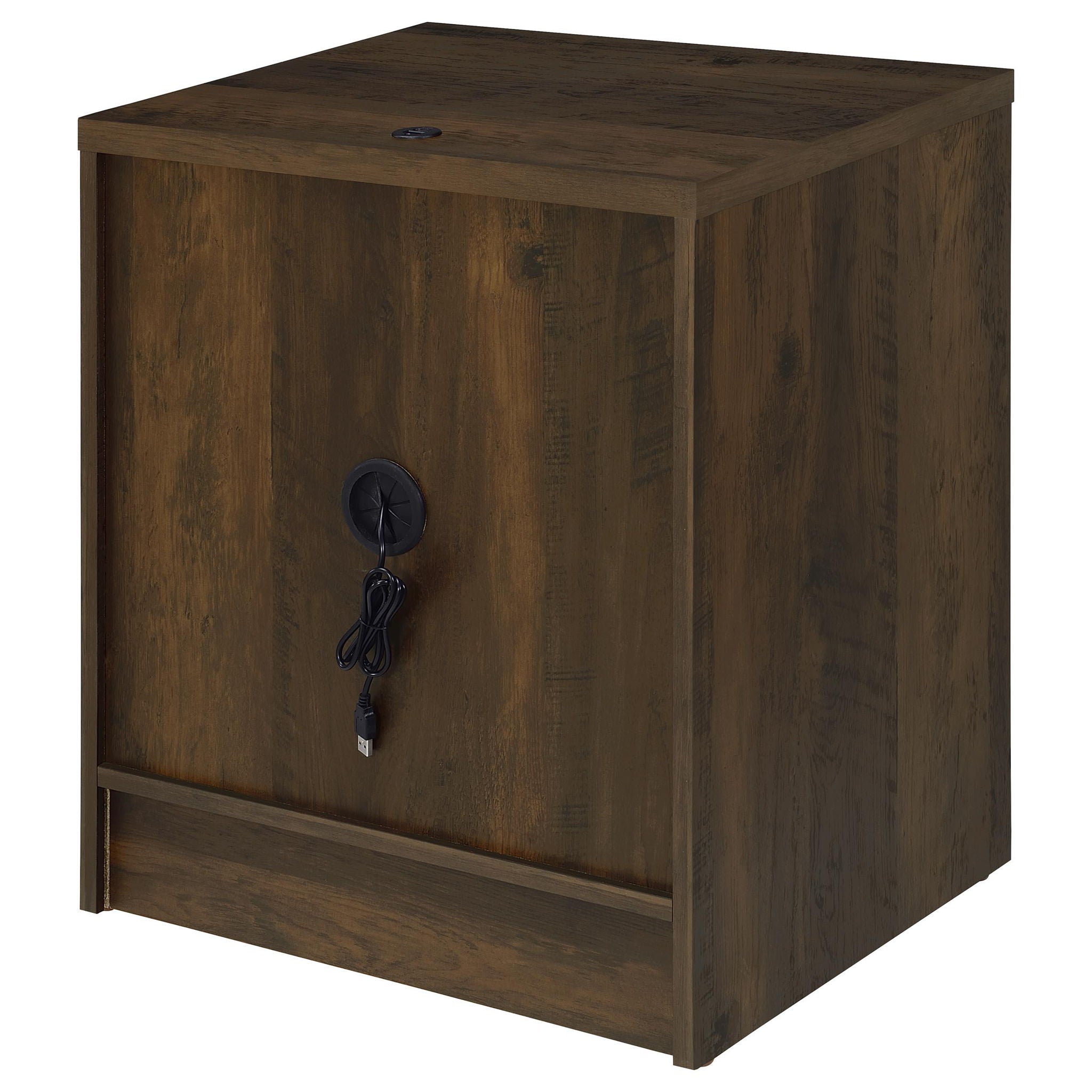 Westpark 2-drawer Nightstand LED Lights and USB Dark Pine