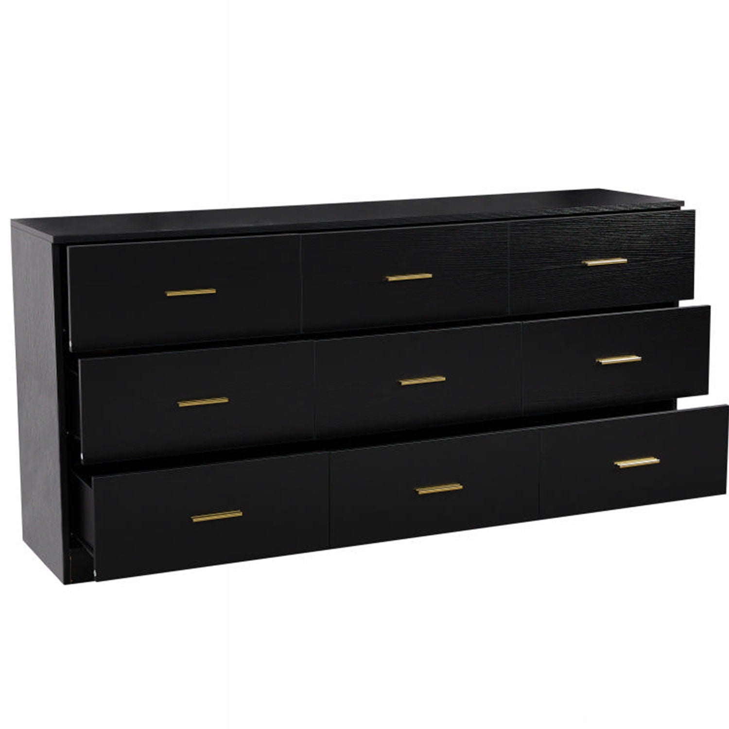Modern Drawer Dresser For Bedroom, Ample Storage Wide Chest Of Drawers