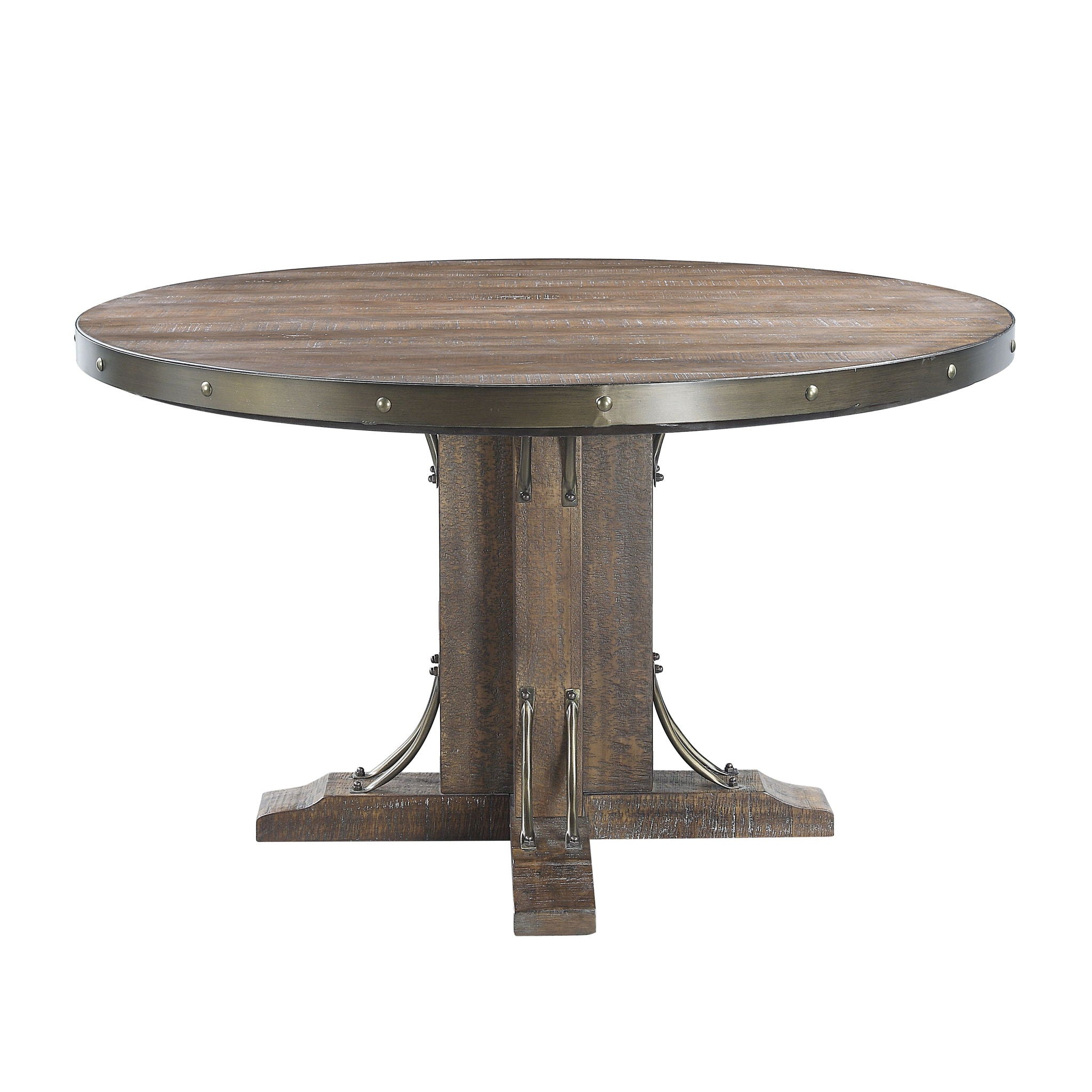 Raphaela - Round Dining Table - Weathered Cherry