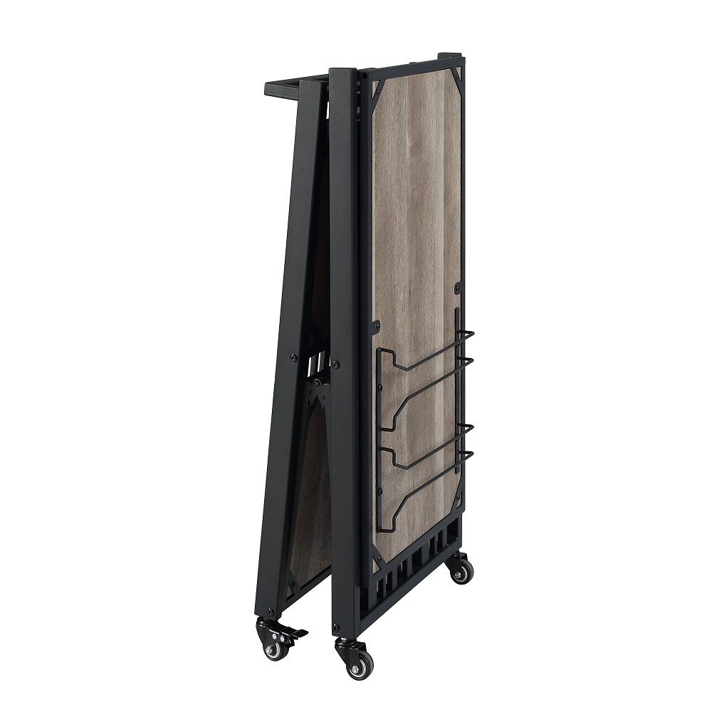 ACME Zudora - Folding Serving Cart - Black | Meri Furniture