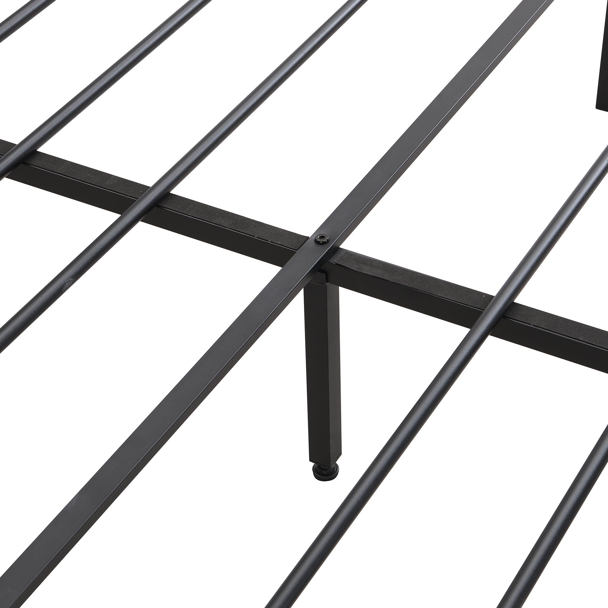 Modern Bed Frame With LED Lights, Upholstered Headboard, USB Charging