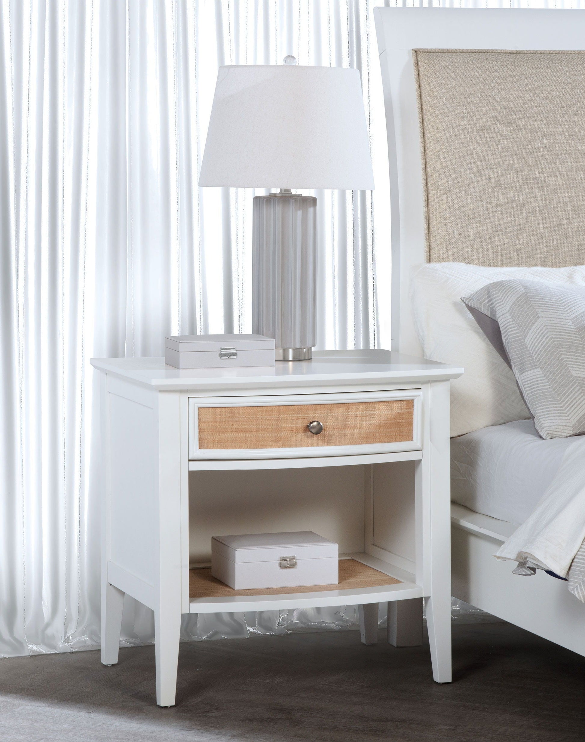 Coaster Fine Furniture Bexhill - 1-Drawer Nightstand Bedside Table - White | Meri Furniture