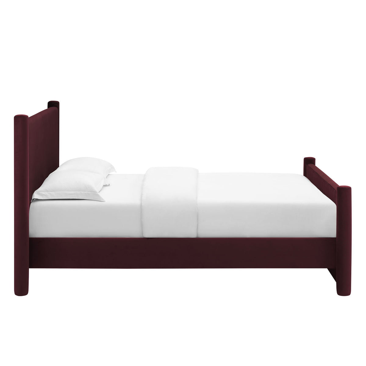 Rael Rounded Post Performance Velvet King Platform Bed by Modway