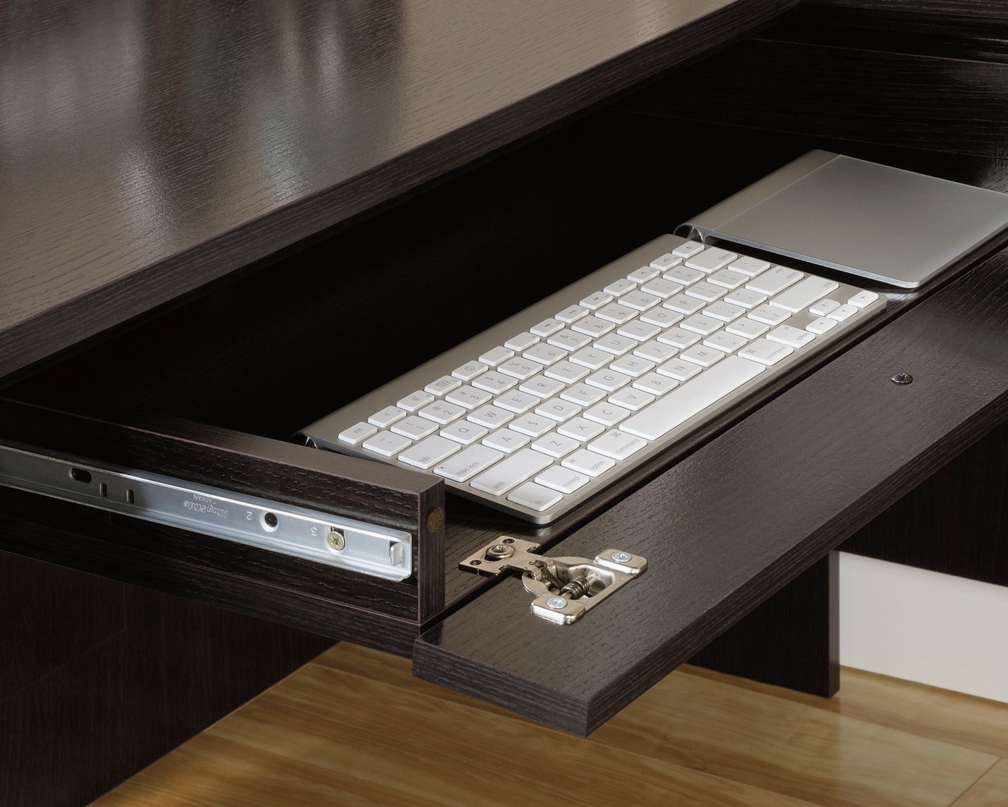 L-Shaped Home Office Desk in Wind Oak