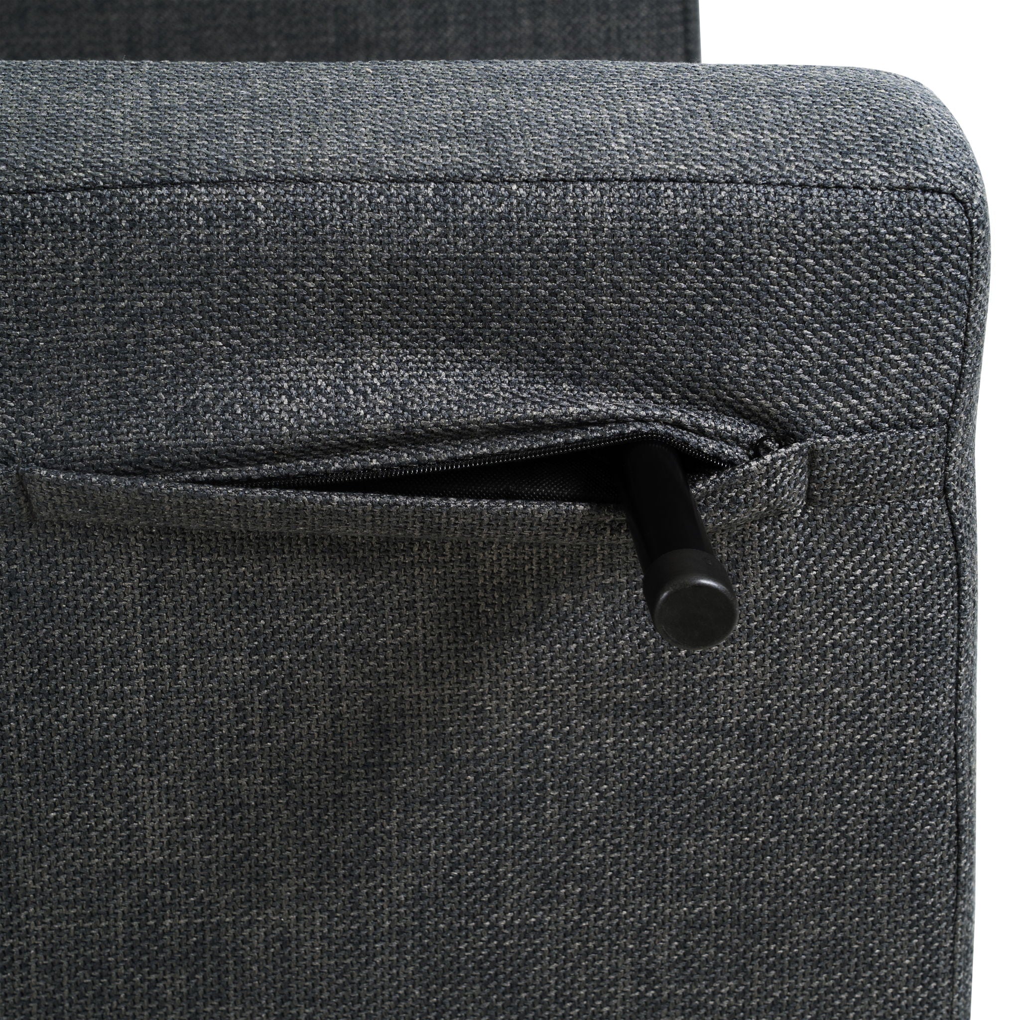 3 In 1 Foldable Linen Chaise Lounge With Adjustable Backrest