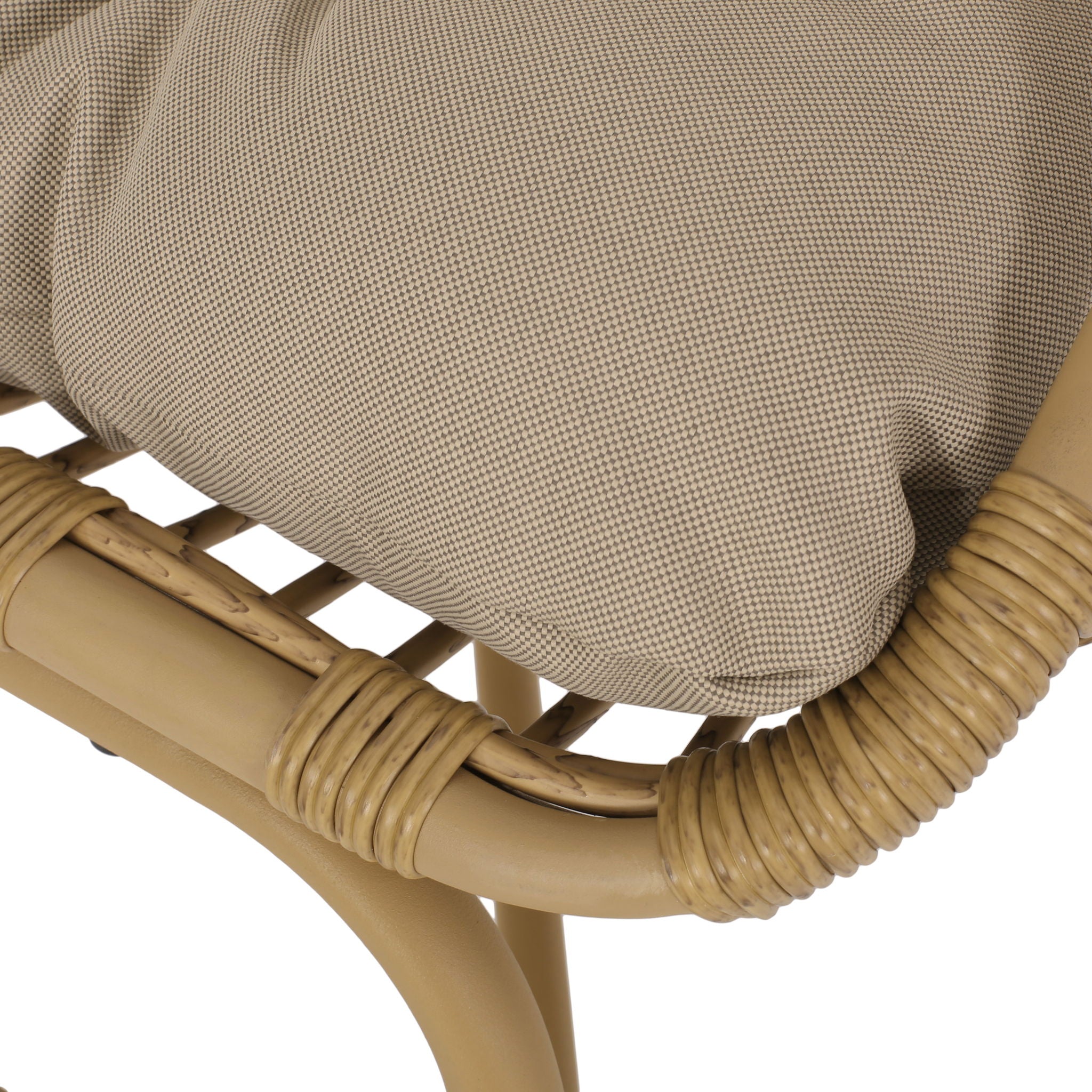 Outdoor Accent Chair With Basket Shape - Light Brown