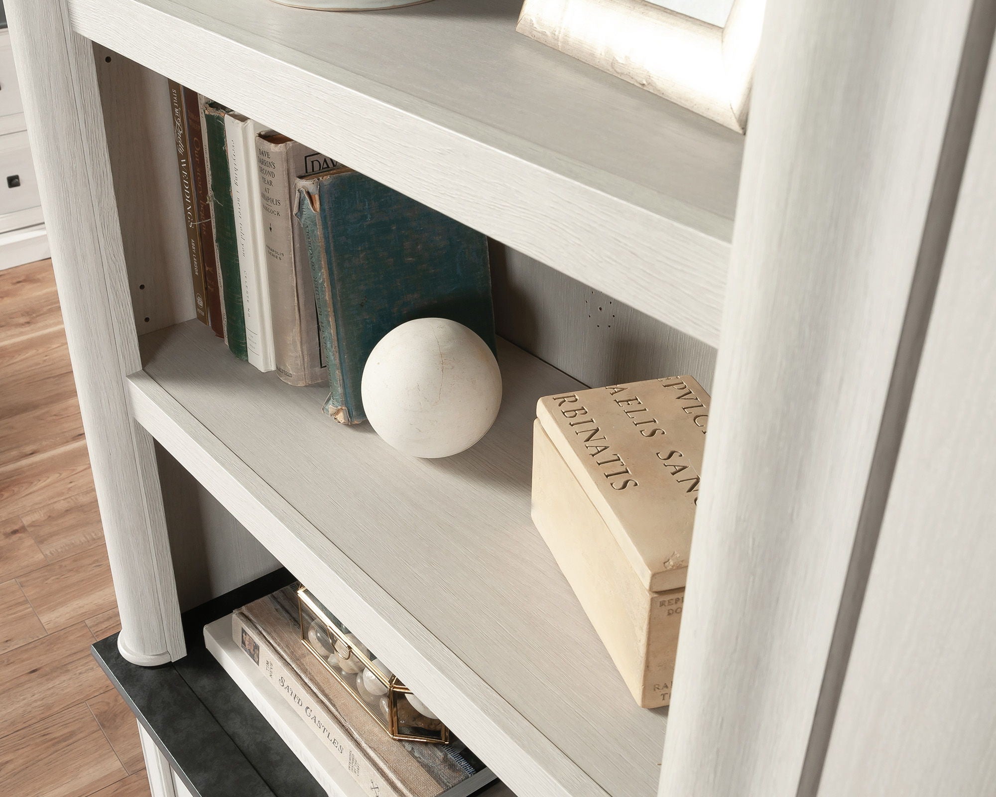 5-Shelf Library Bookcase in Glacier Oak