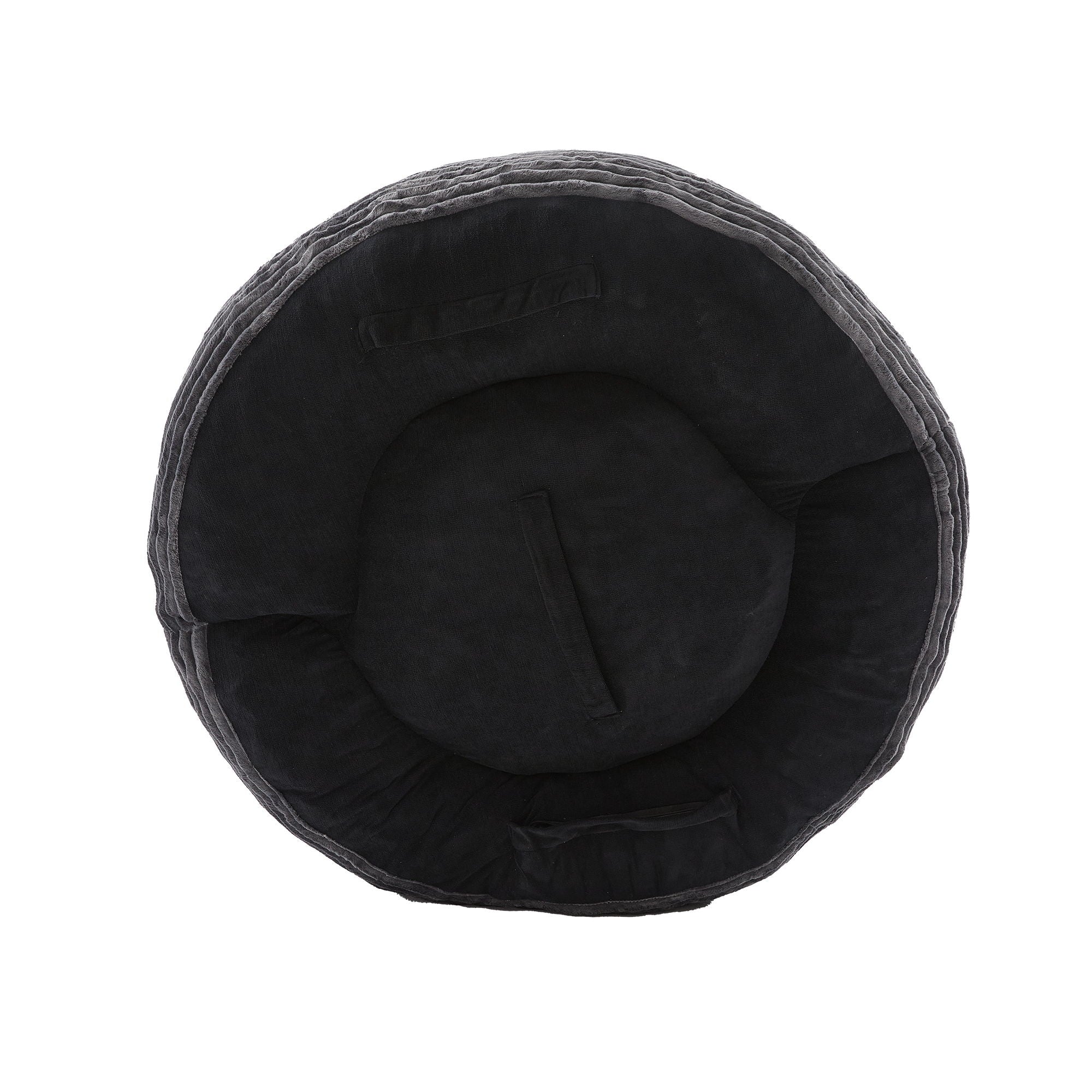 Oversized Bean Bag Chair With 3 Pillows & Armrest - Dark Gray