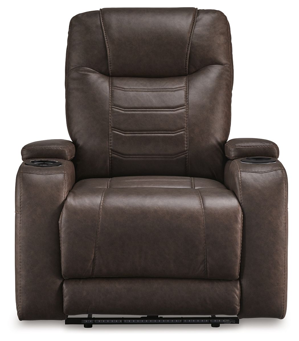 Signature Design by Ashley® Schooner Rocks - Power Recliner / Adj Headrest | Meri Furniture