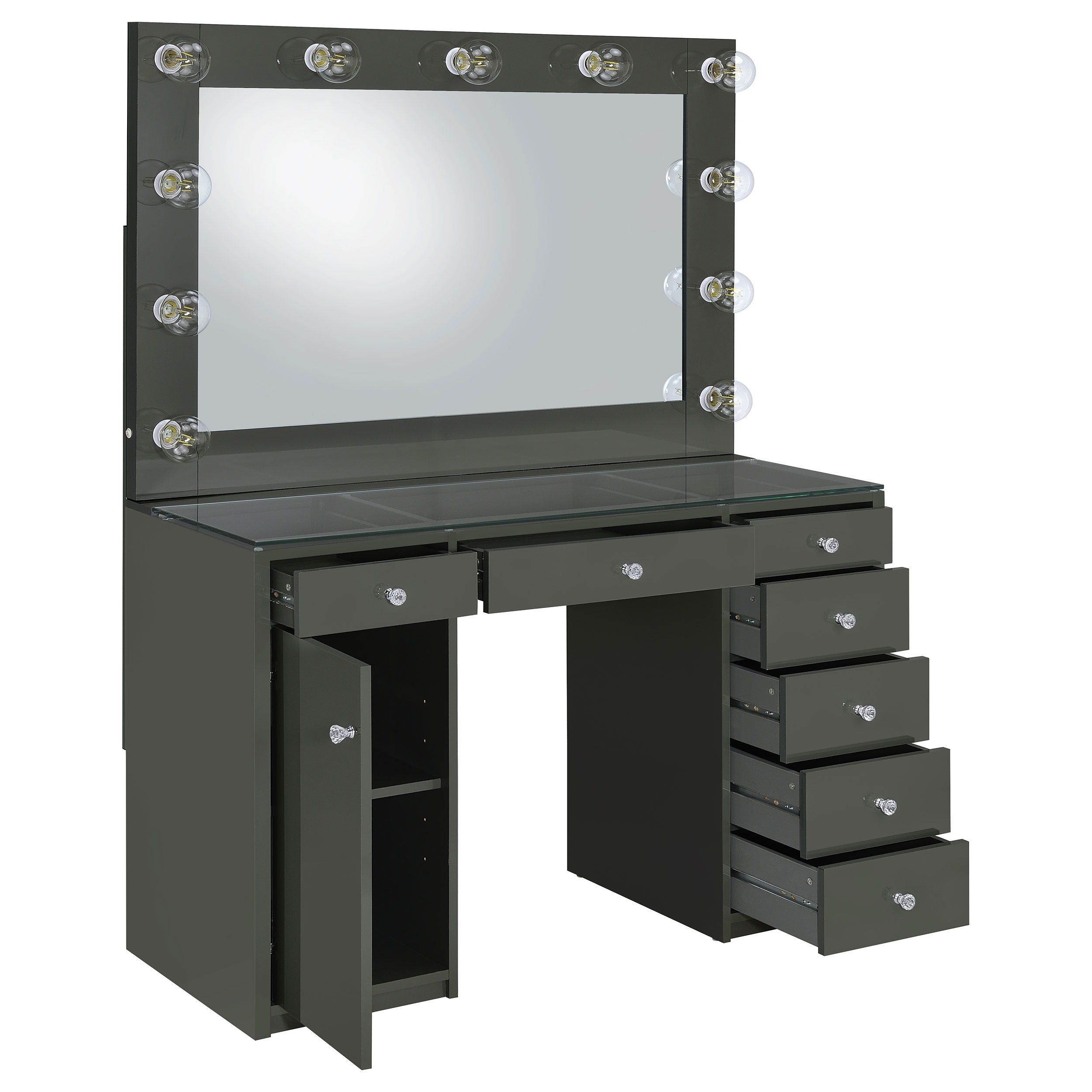 Coaster Fine Furniture Acena - 7-Drawer Vanity Set With Lighting | Meri Furniture