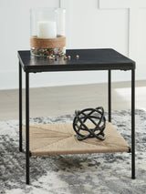 Signature Design by Ashley® Minrich - Black / Natural - Accent Table | Meri Furniture