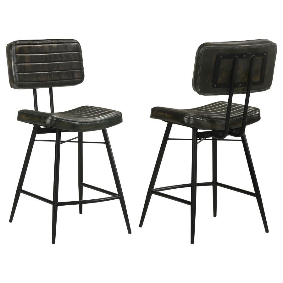 Coaster Fine Furniture Partridge - Leather Counter Chair (Set of 2) | Meri Furniture