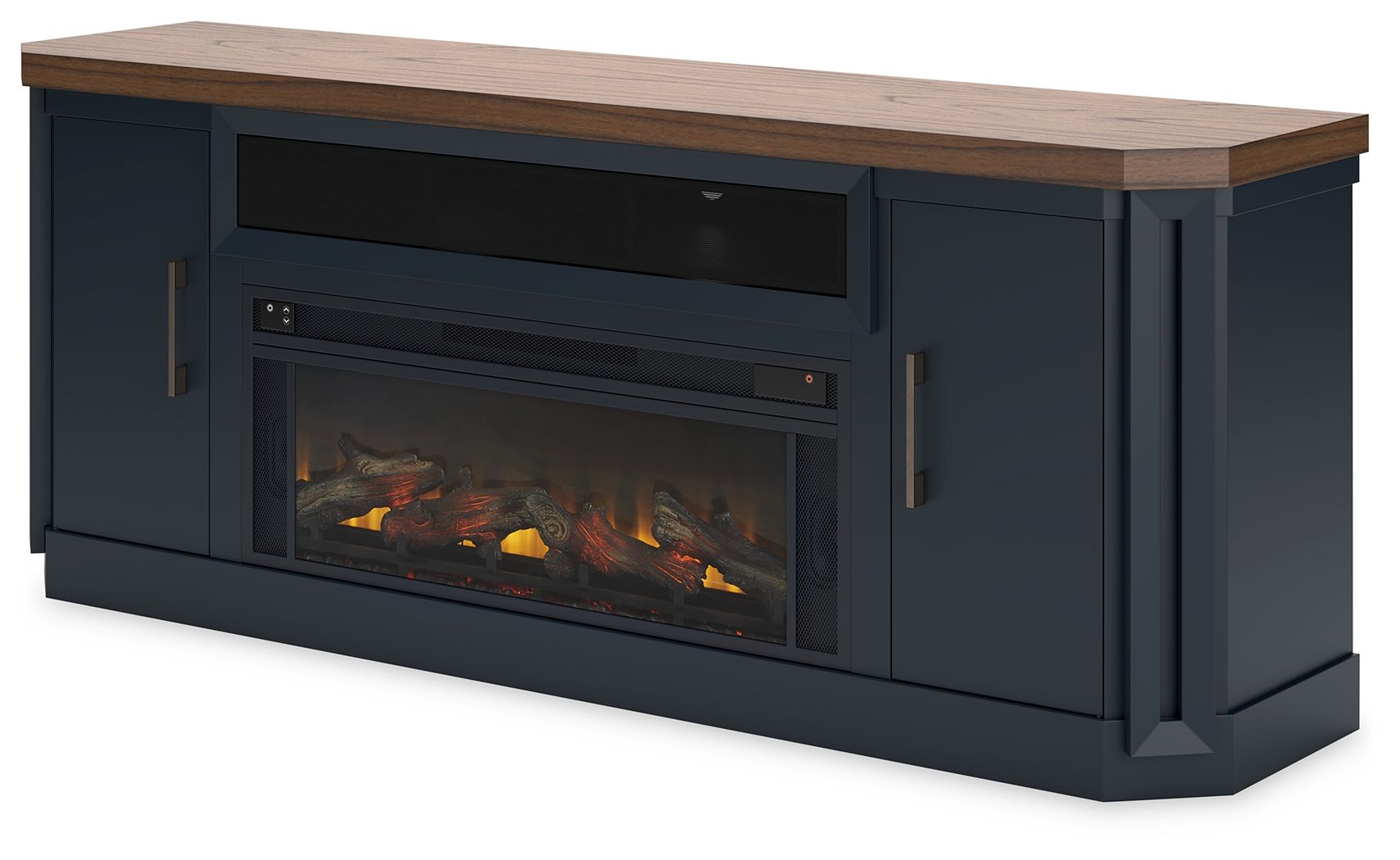Signature Design by Ashley® Landocken - Two-tone - 83" TV Stand With Electric Fireplace | Meri Furniture