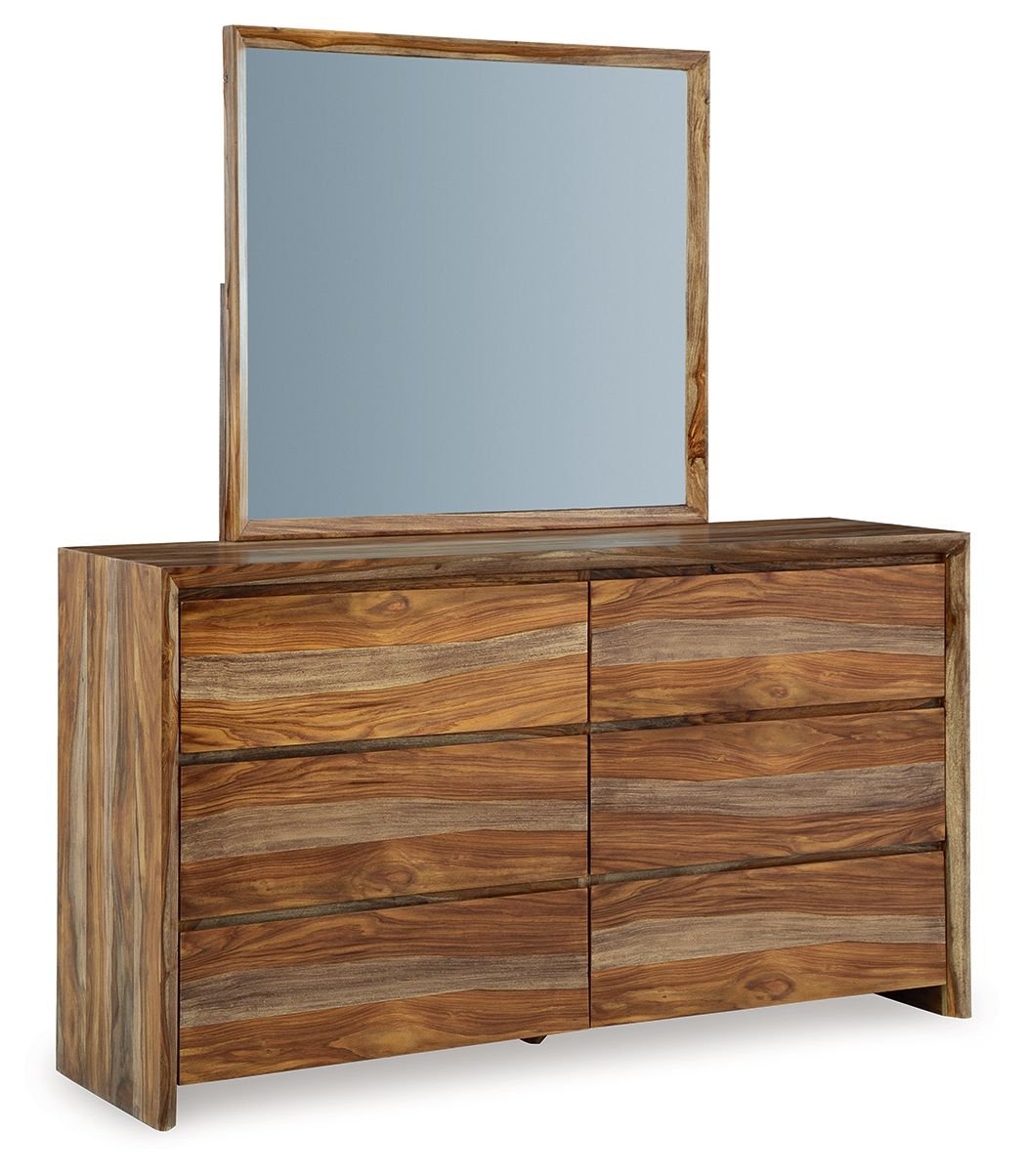 Signature Design by Ashley® Dressonni - Brown - Dresser And Mirror | Meri Furniture